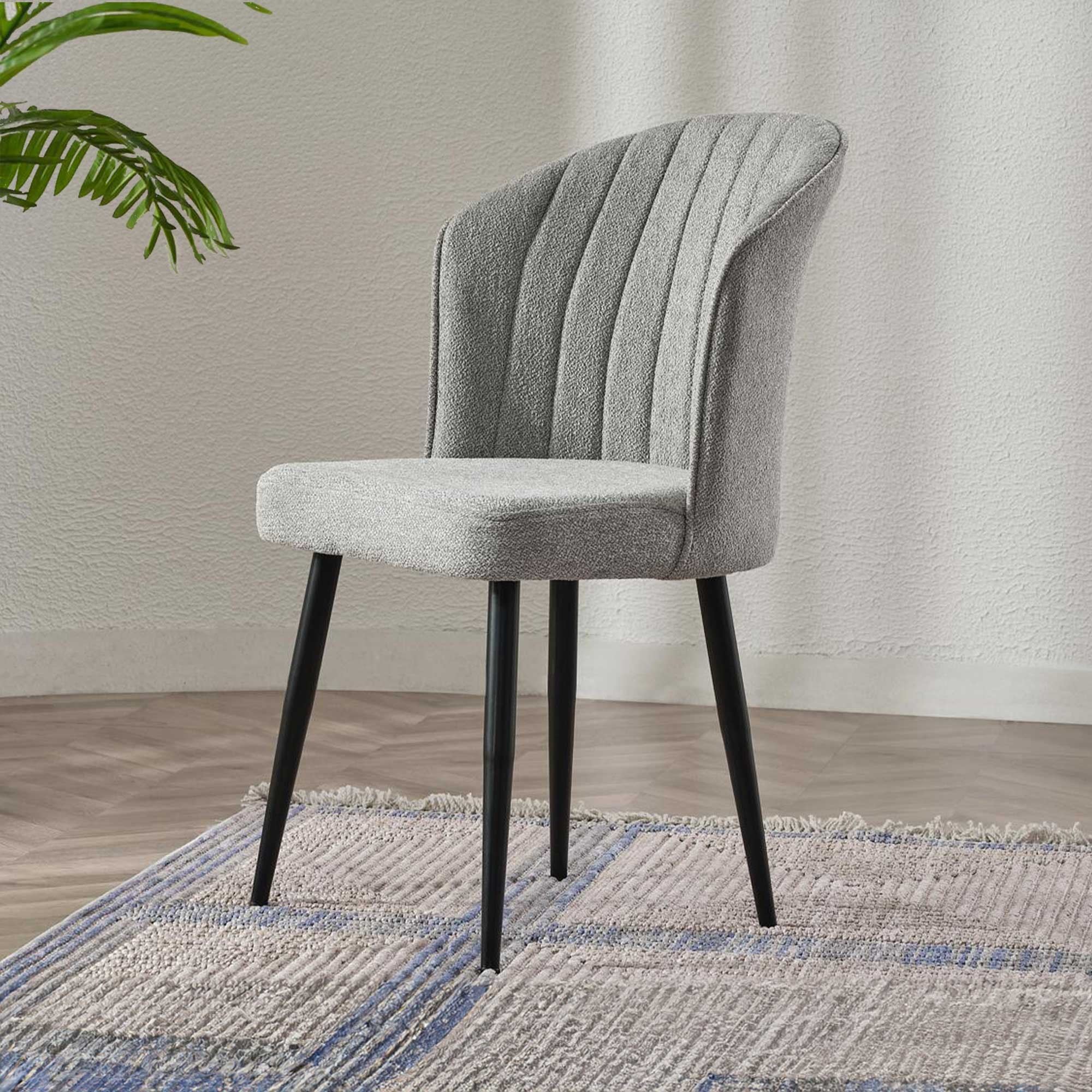 Stolička Rubi – sivá/čierna v2