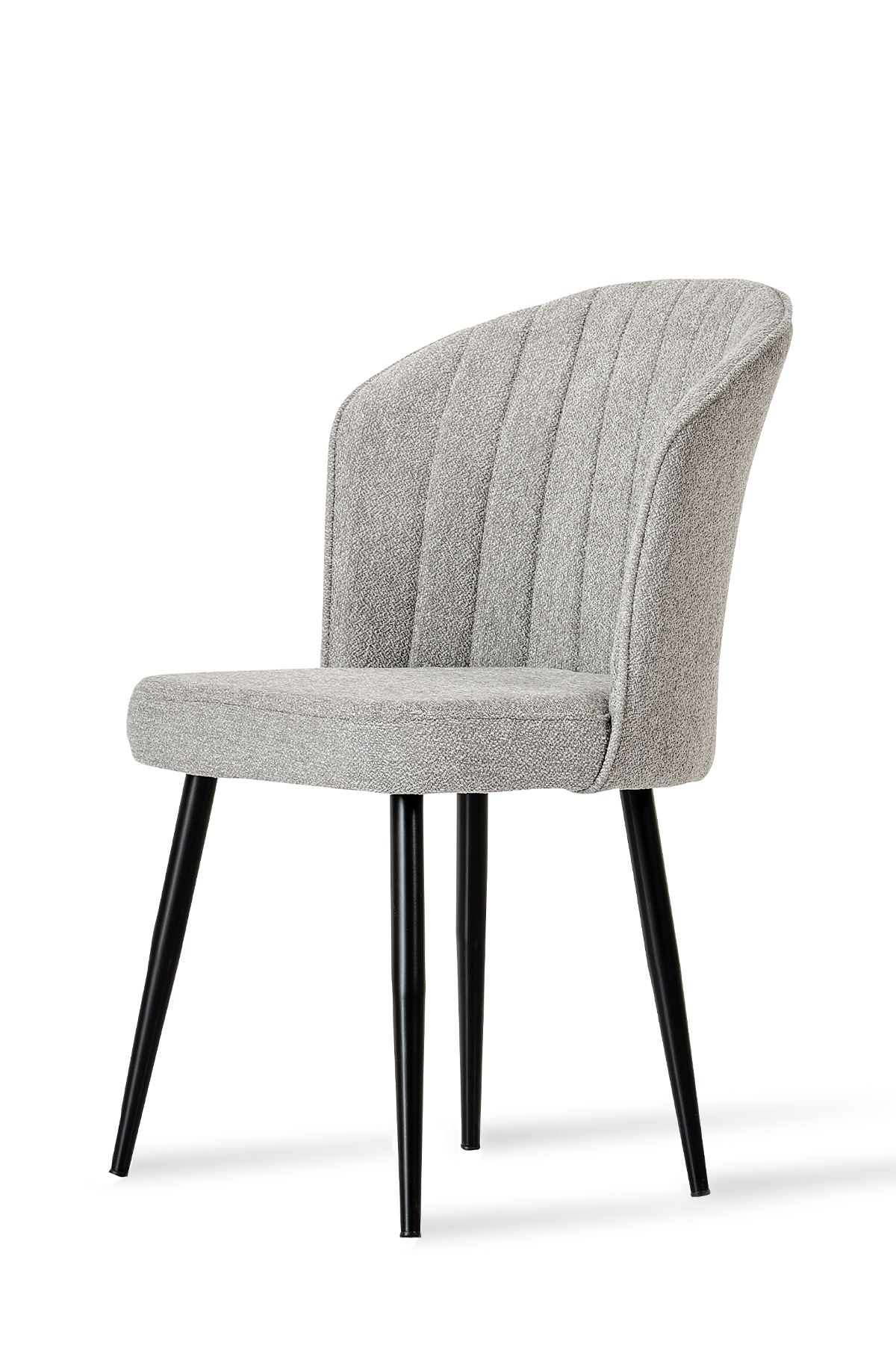 Stolička Rubi – sivá/čierna v2