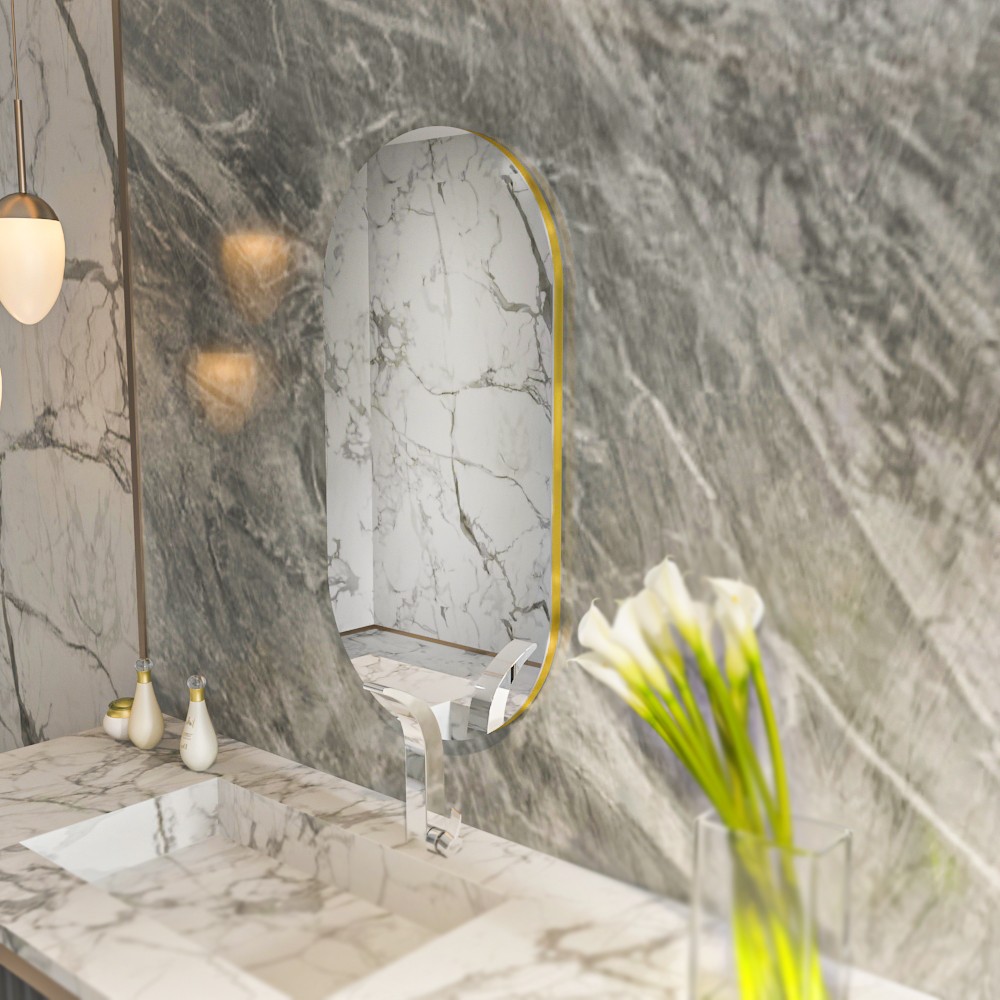 Zrkadlo Riors – priehľadné, zlaté