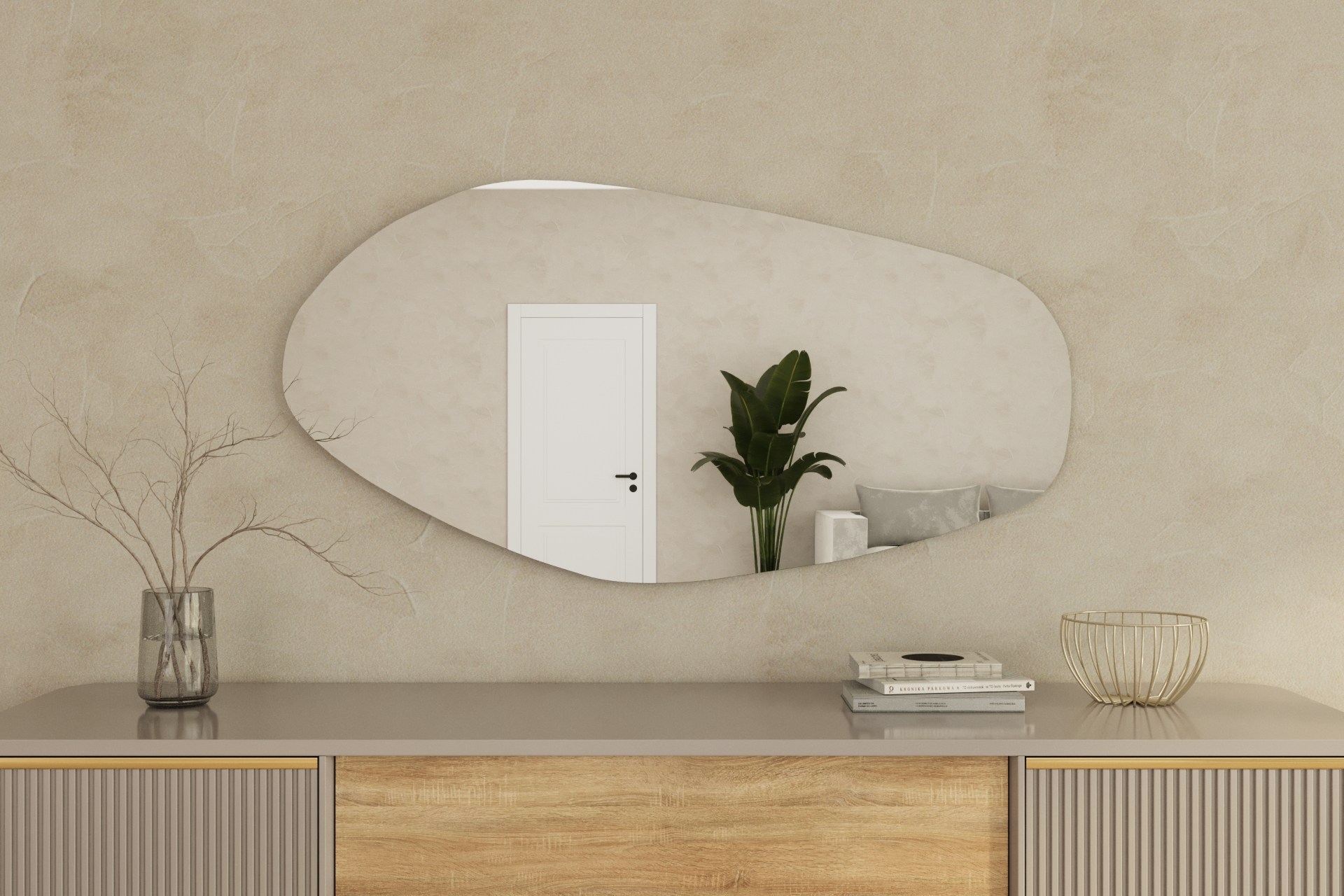 Zrkadlo Bella – čierna