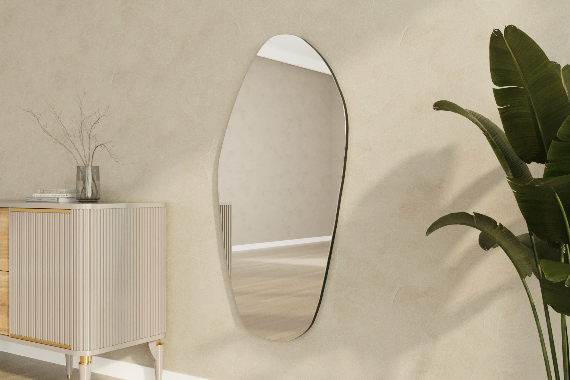 Zrkadlo Bella – čierna