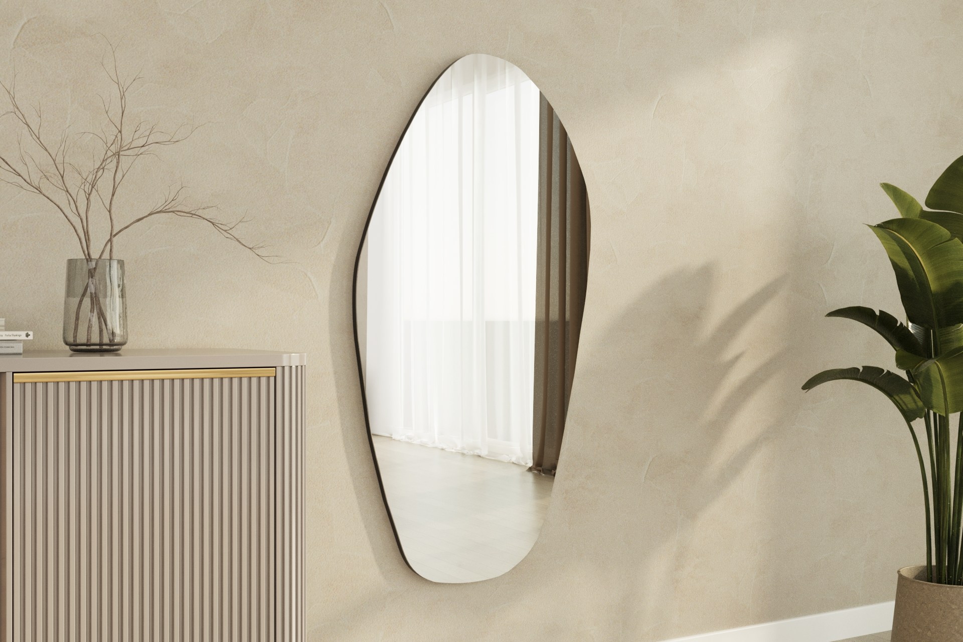 Zrkadlo Bella – čierna