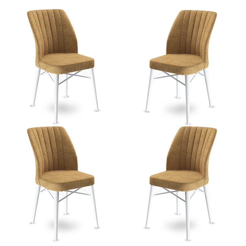 Jídelní židle FLEX (set 4 ks) – Set 4 ks / Cappuccino / Bílá ASIRGROUP (foto 23)