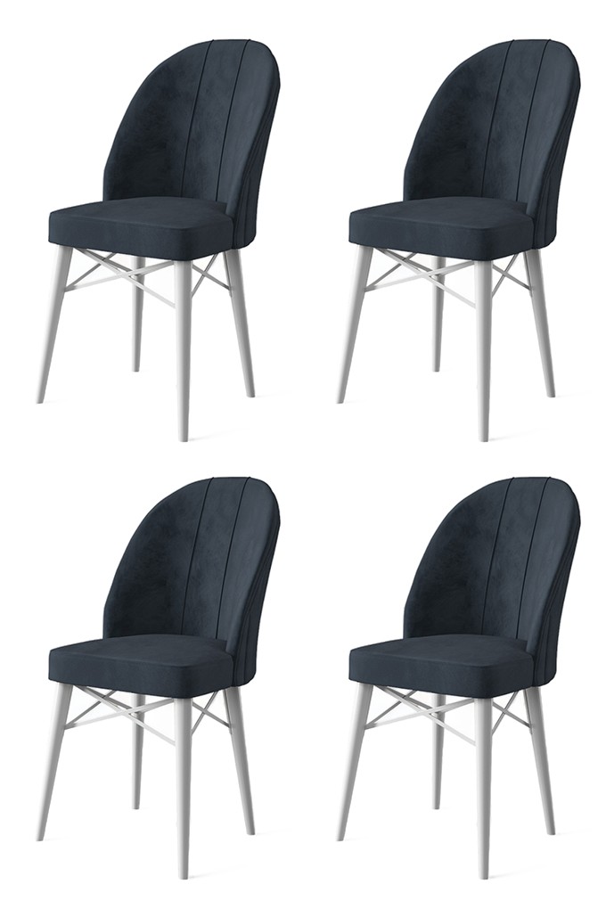 Jídelní židle RITIM (set 4 ks) – Set 4 ks / Antracitová / Bílá ASIRGROUP (foto 33)