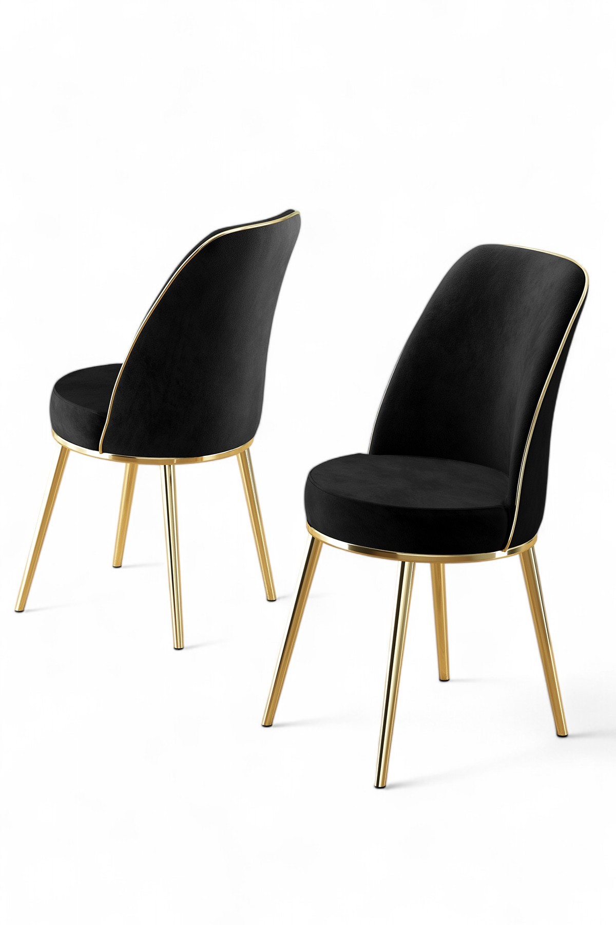 Stolička Pefa – čierna/zlatá