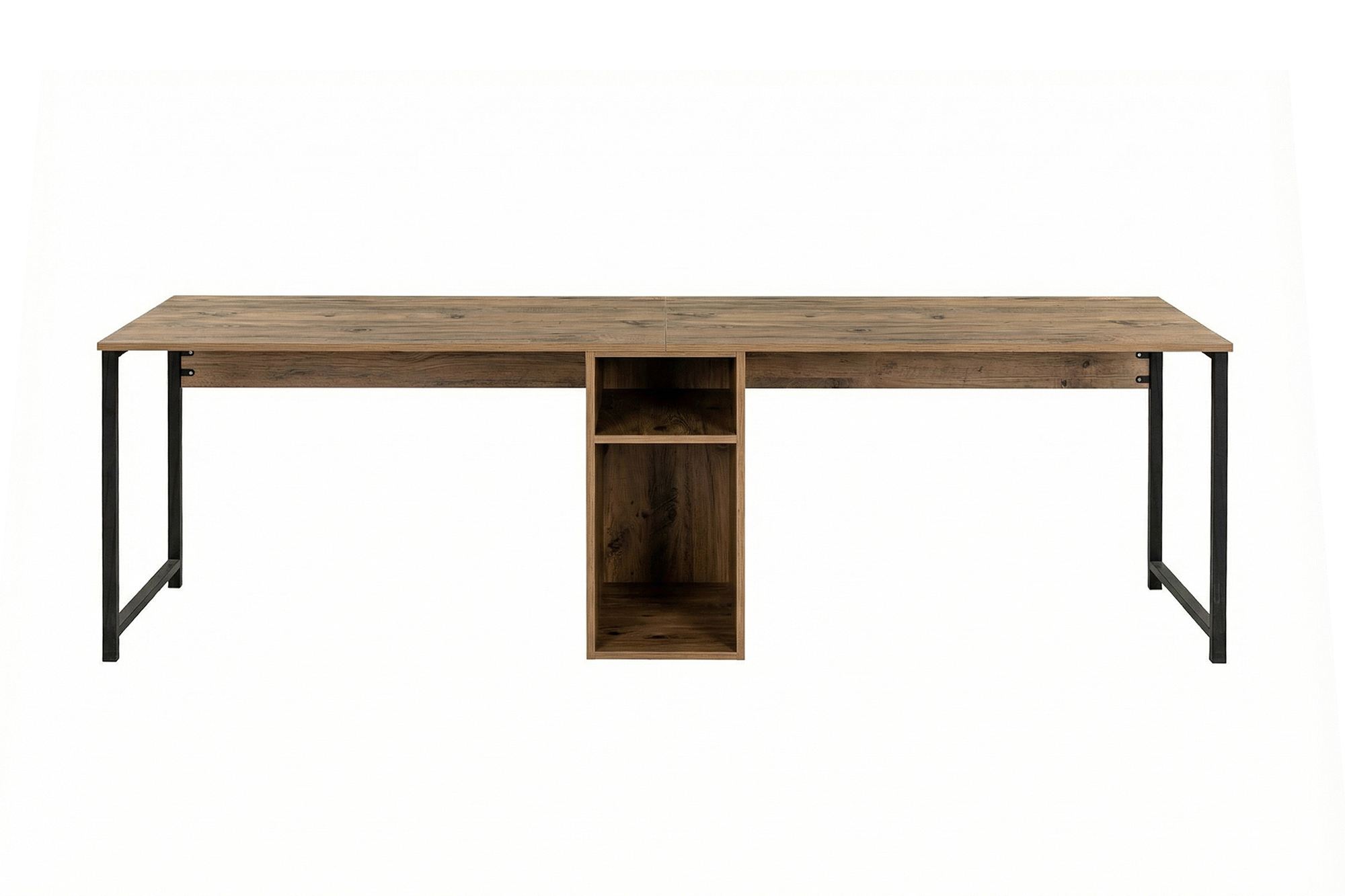 Dvojitý študijný stôl – Atlantická borovica, čierna