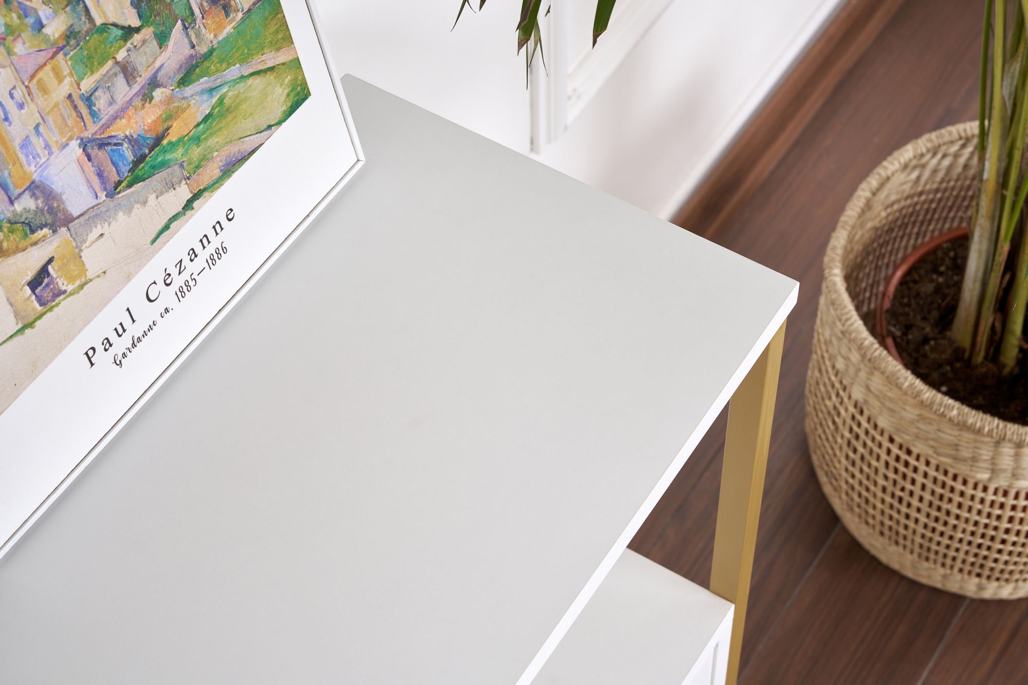 Komoda Solace – biela, zlatá