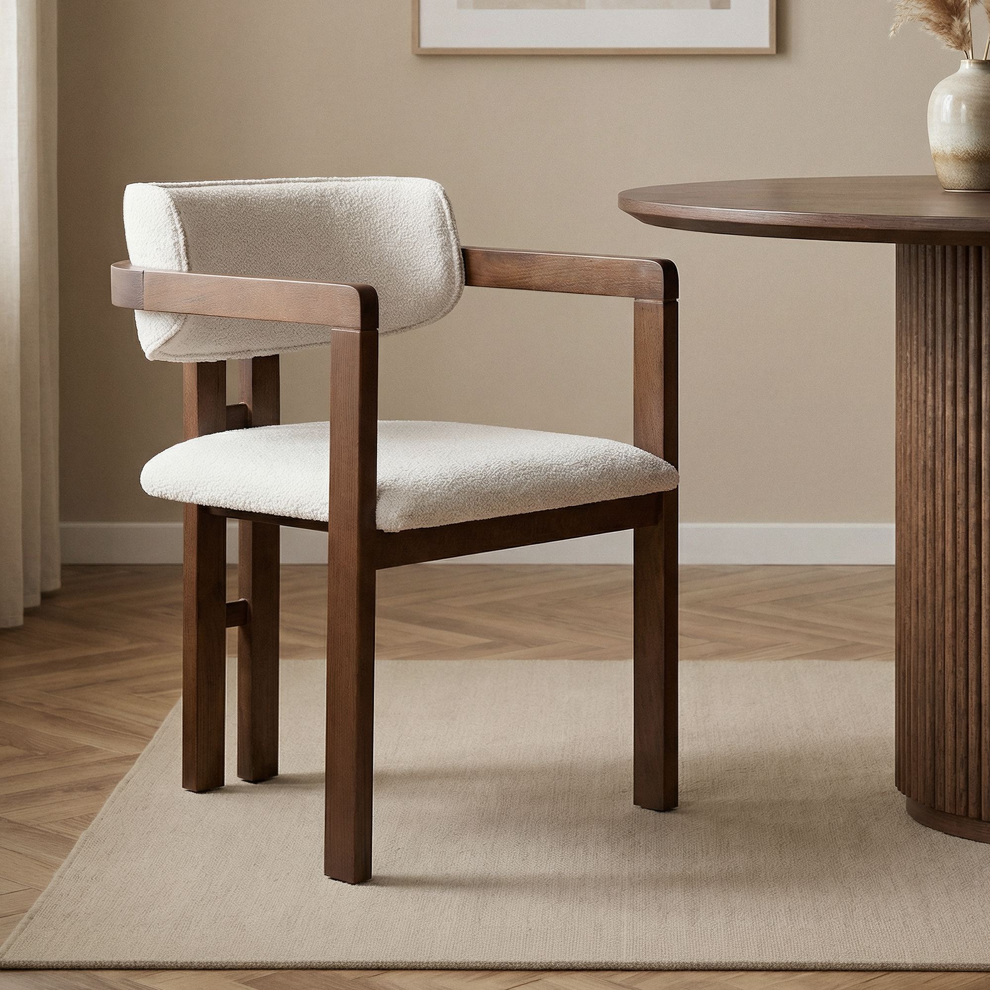 Stolička Toscana – biela/tmavý orech