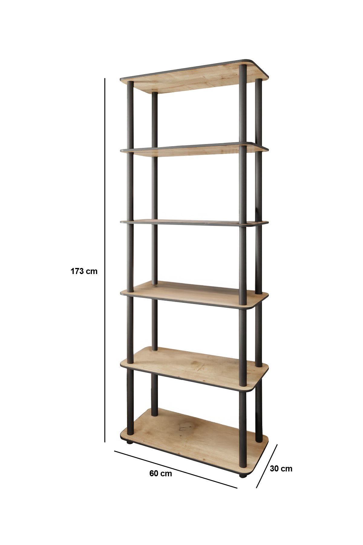 Knižnica 6 obdĺžniková – dub