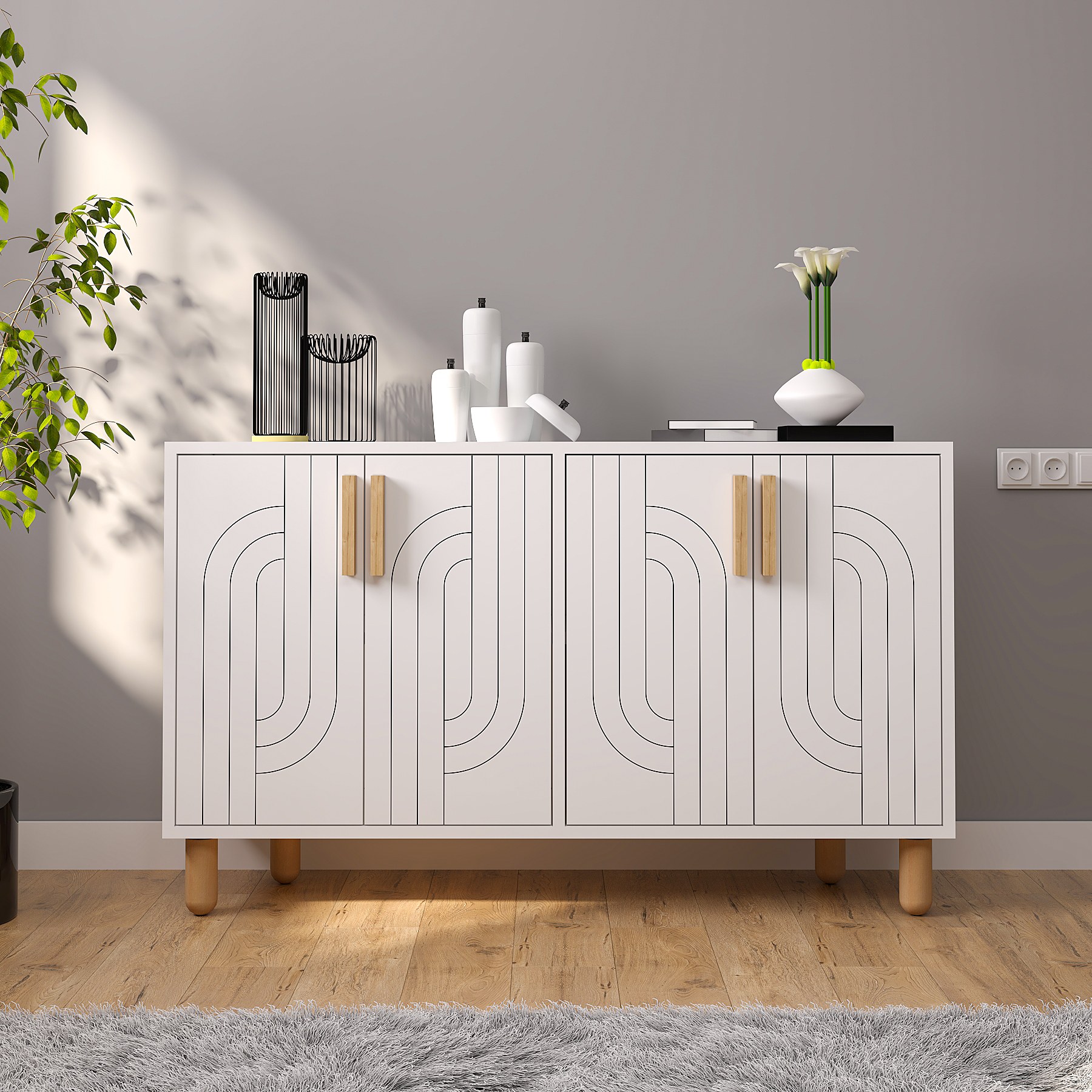 Komoda Rodney – Biela