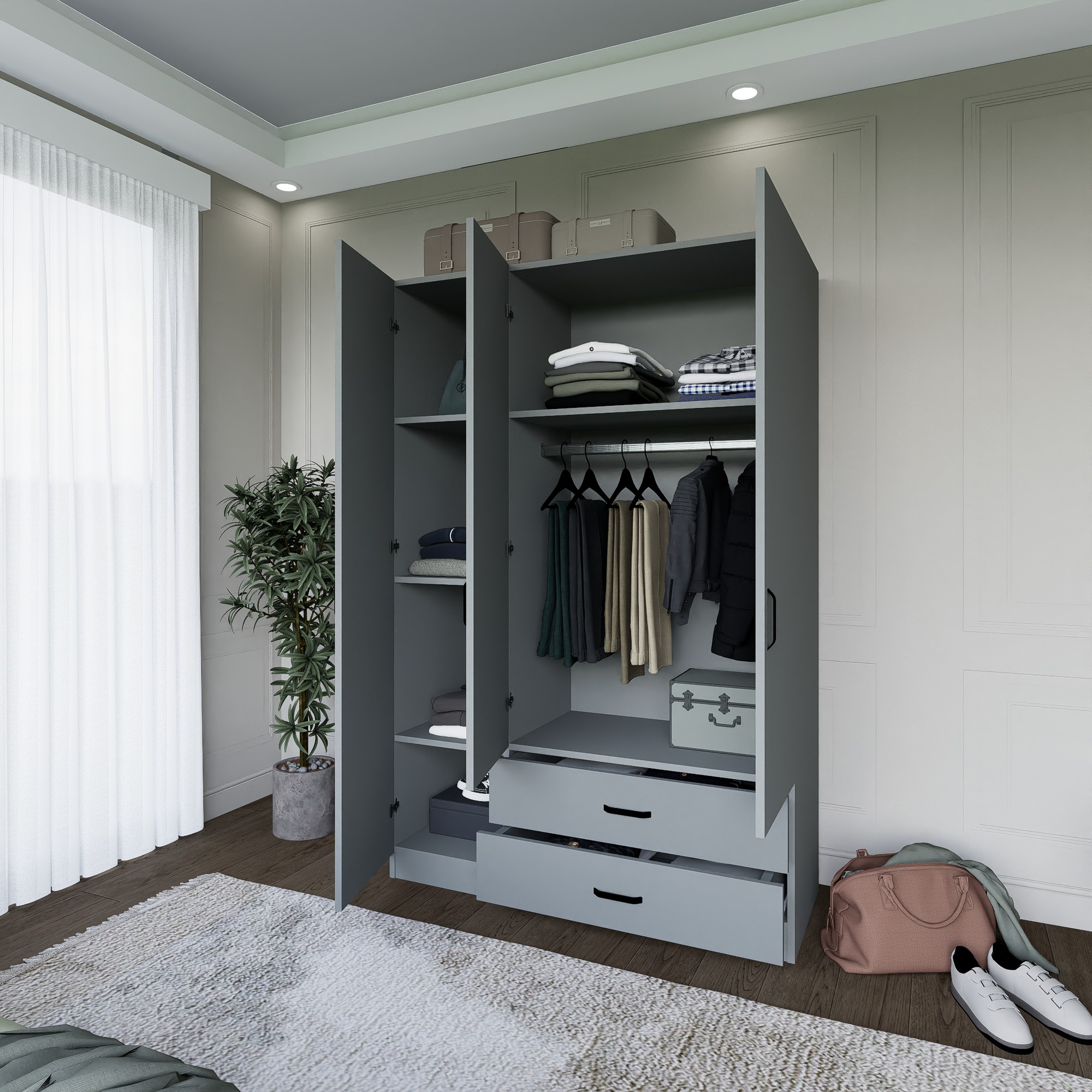 Šatní skříň YAMAN Luna 1600-037 ASIRGROUP (foto 4)