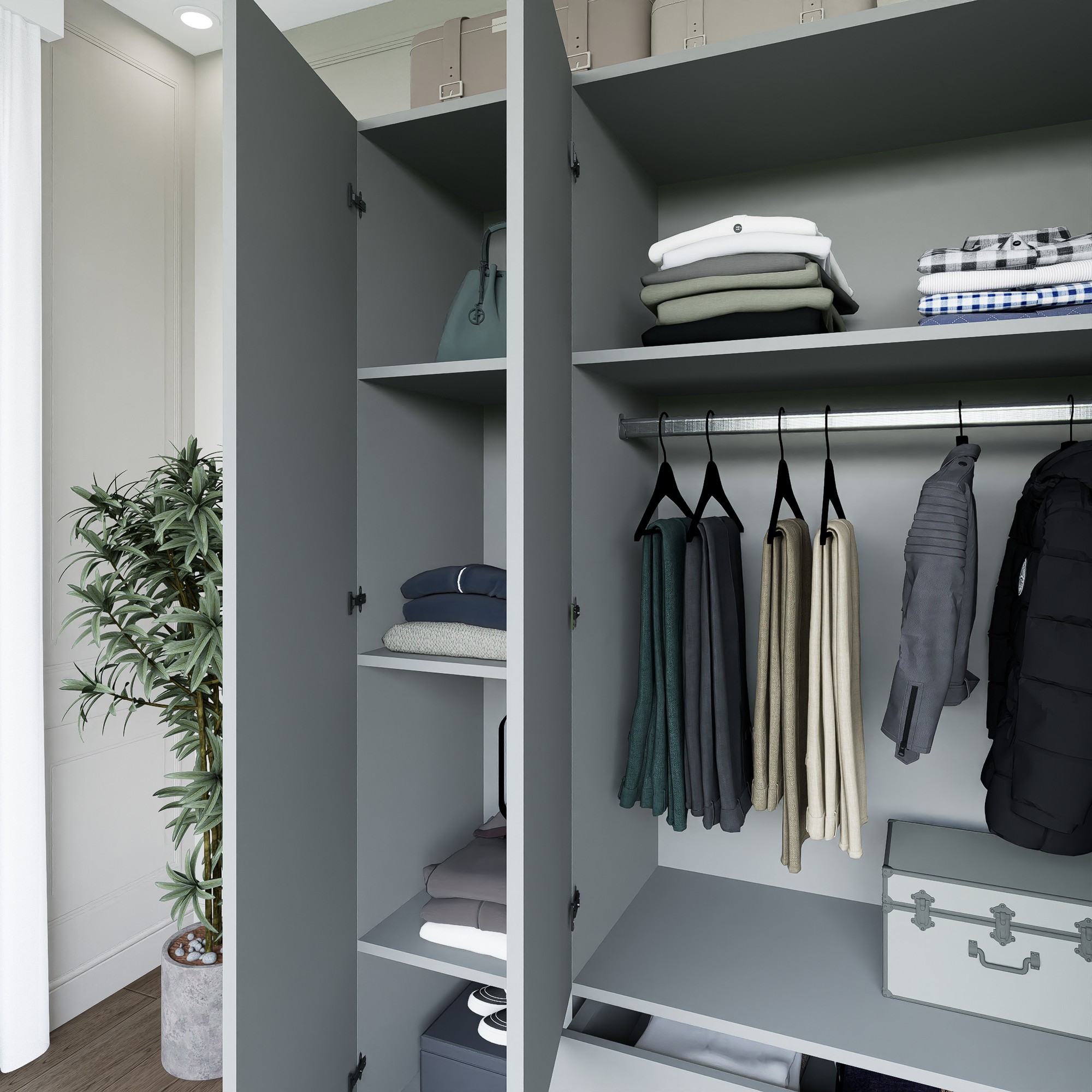 Šatní skříň YAMAN Luna 1600-037 ASIRGROUP (foto 7)