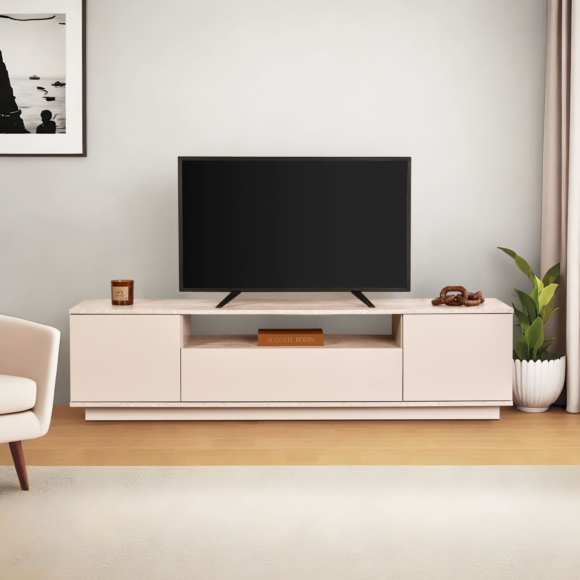 TV skrinka Veramont – Travertín