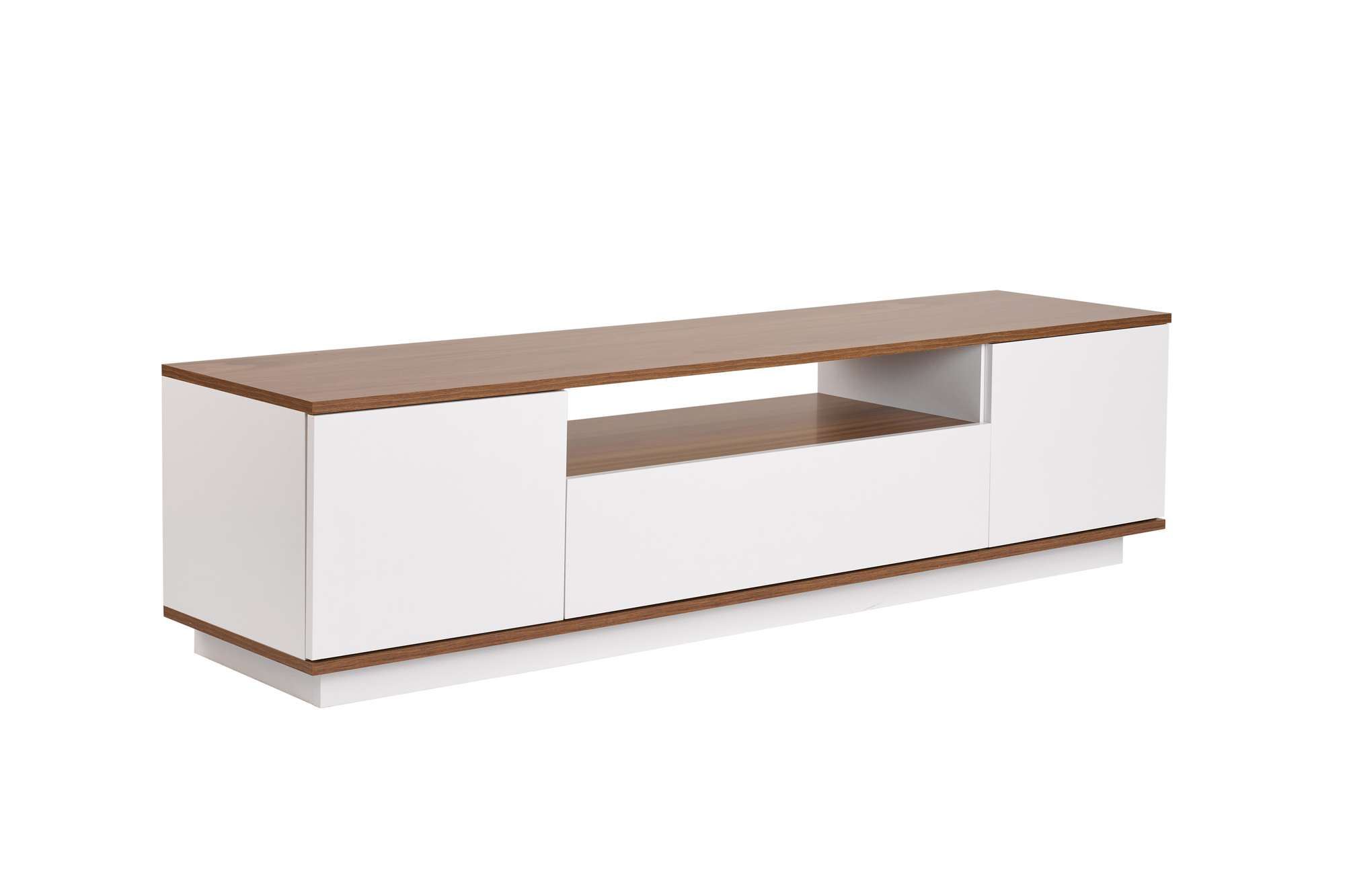 TV skrinka Veramont – Biela/Orech