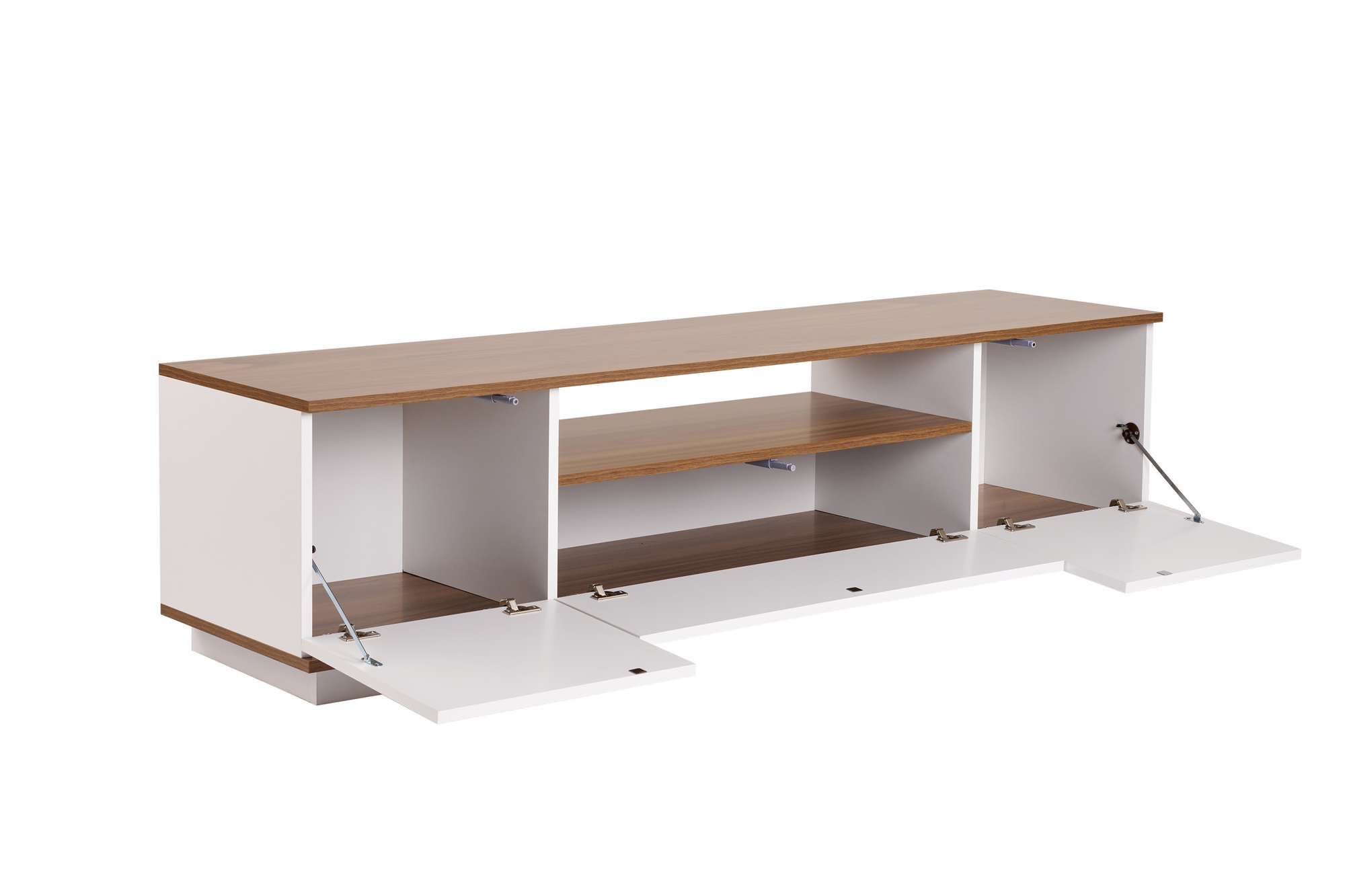 TV skrinka Veramont – Biela/Orech