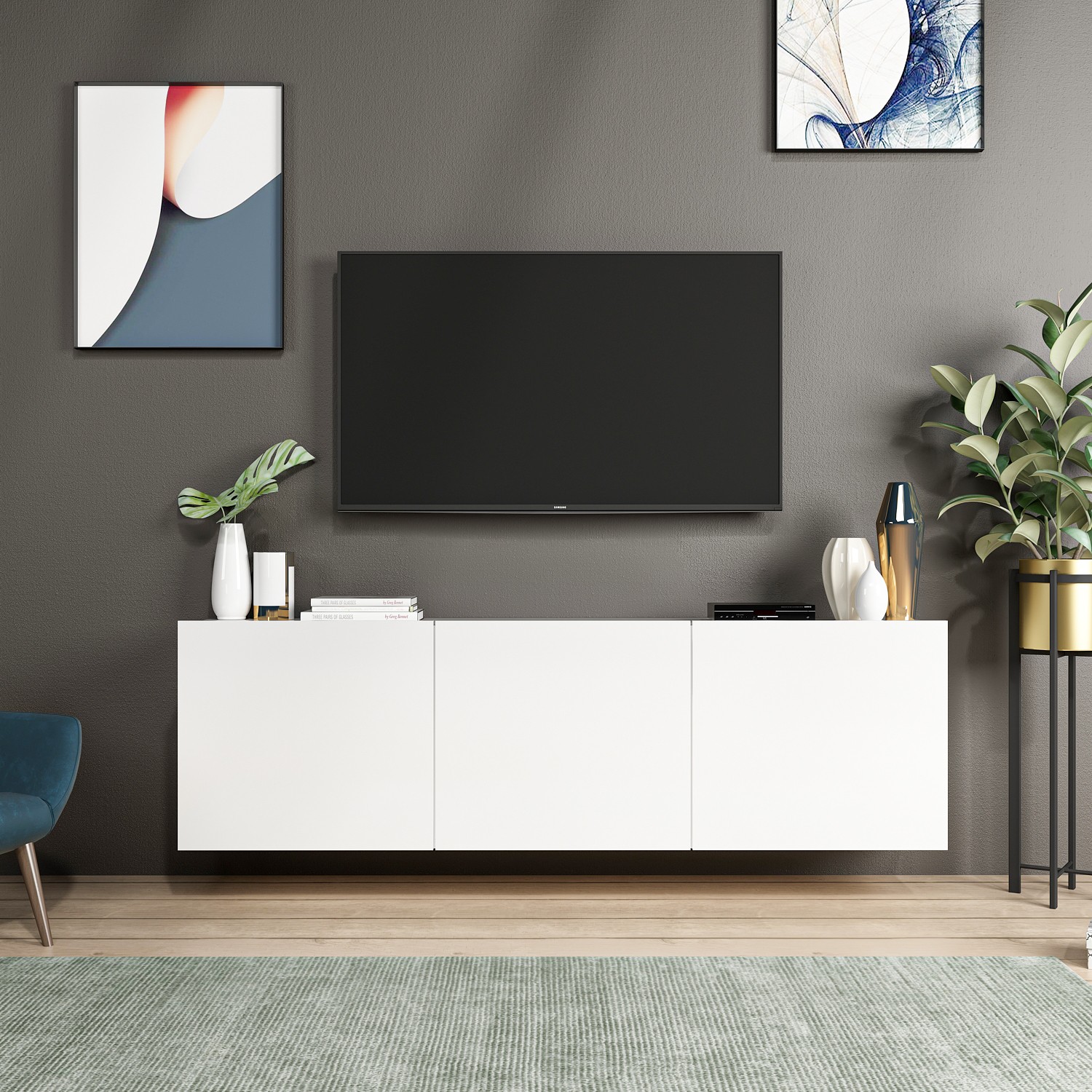 TV skrinka Biela