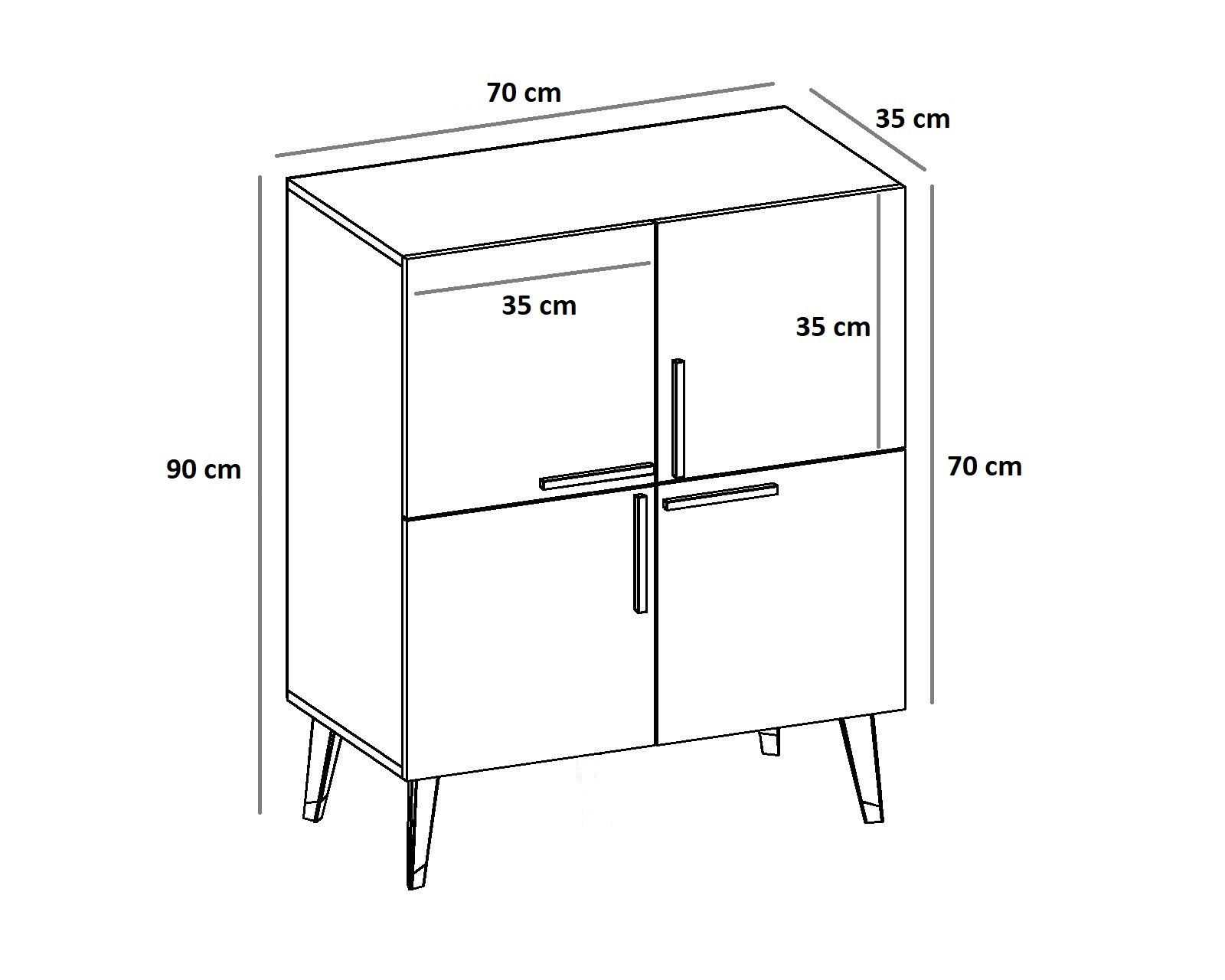 Komoda Makro – antracitová