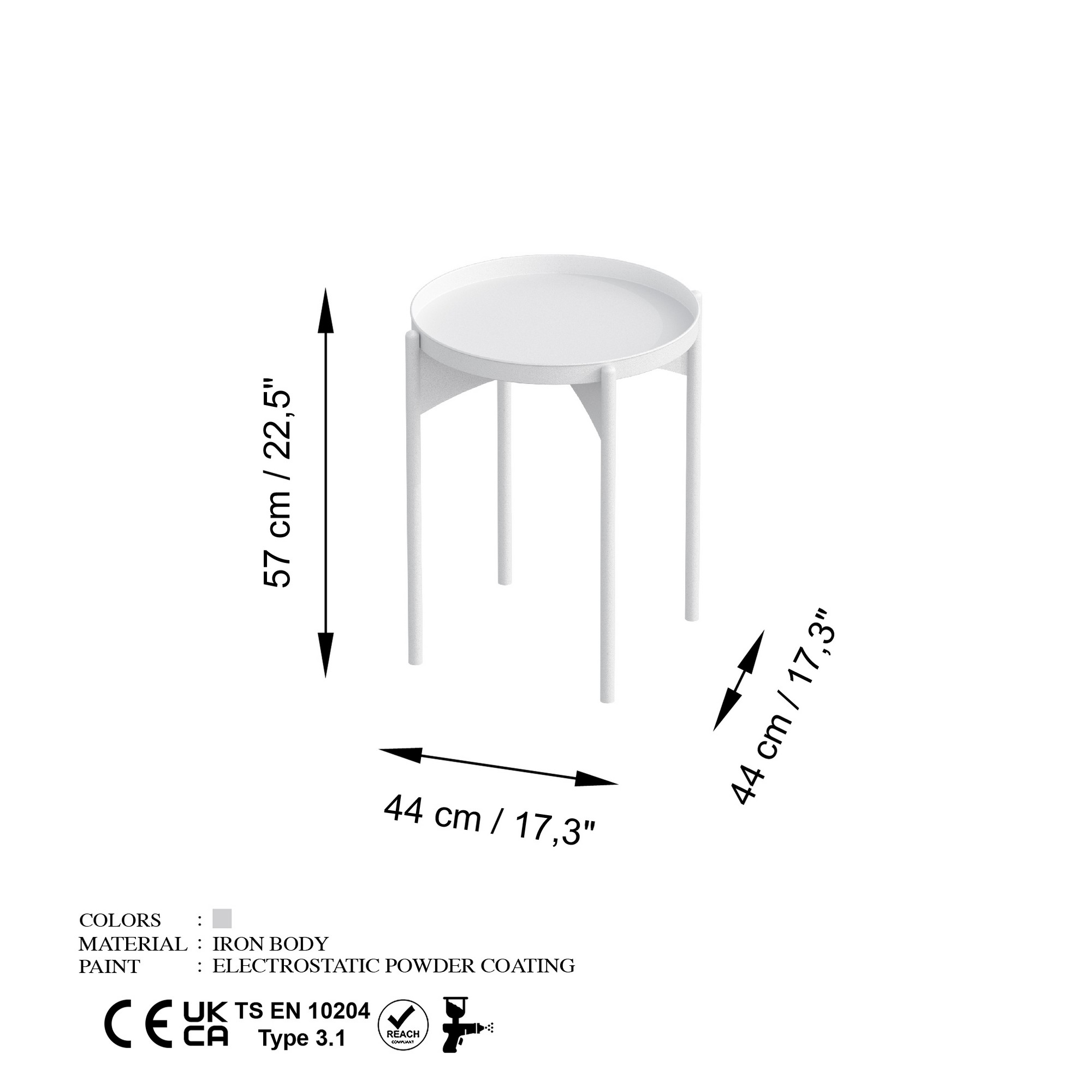 Konferenčný stolík Shb-002-C, biely