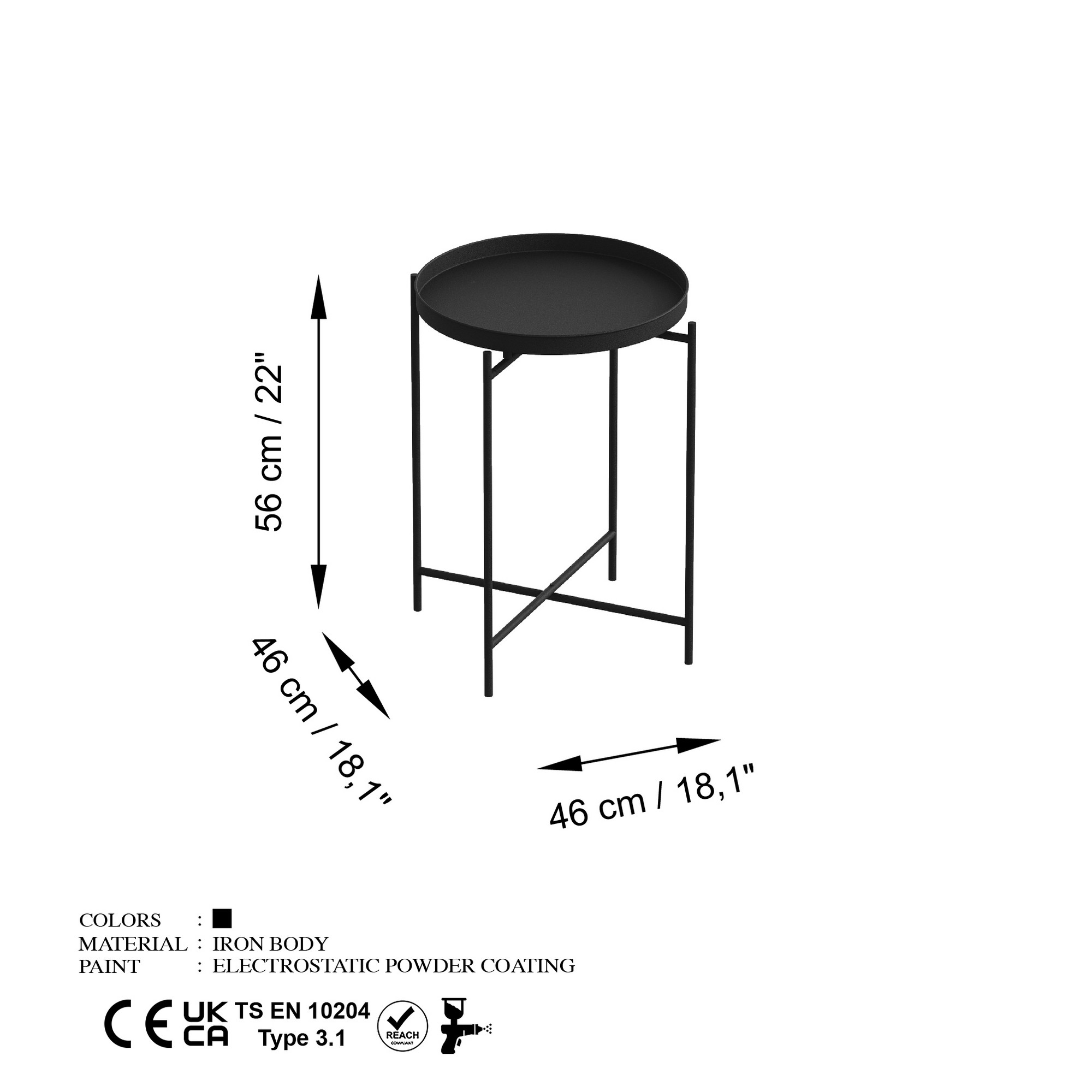 Konferenčný stolík Shb-007, čierny