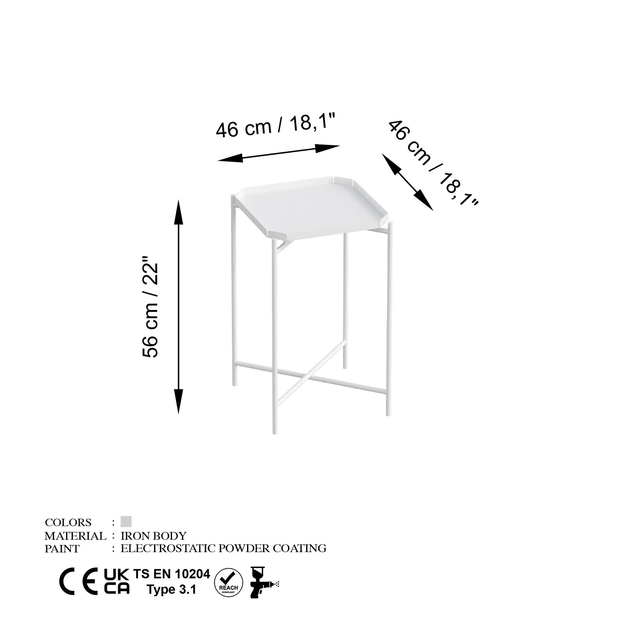 Konferenčný stolík Shb-008-B, biela