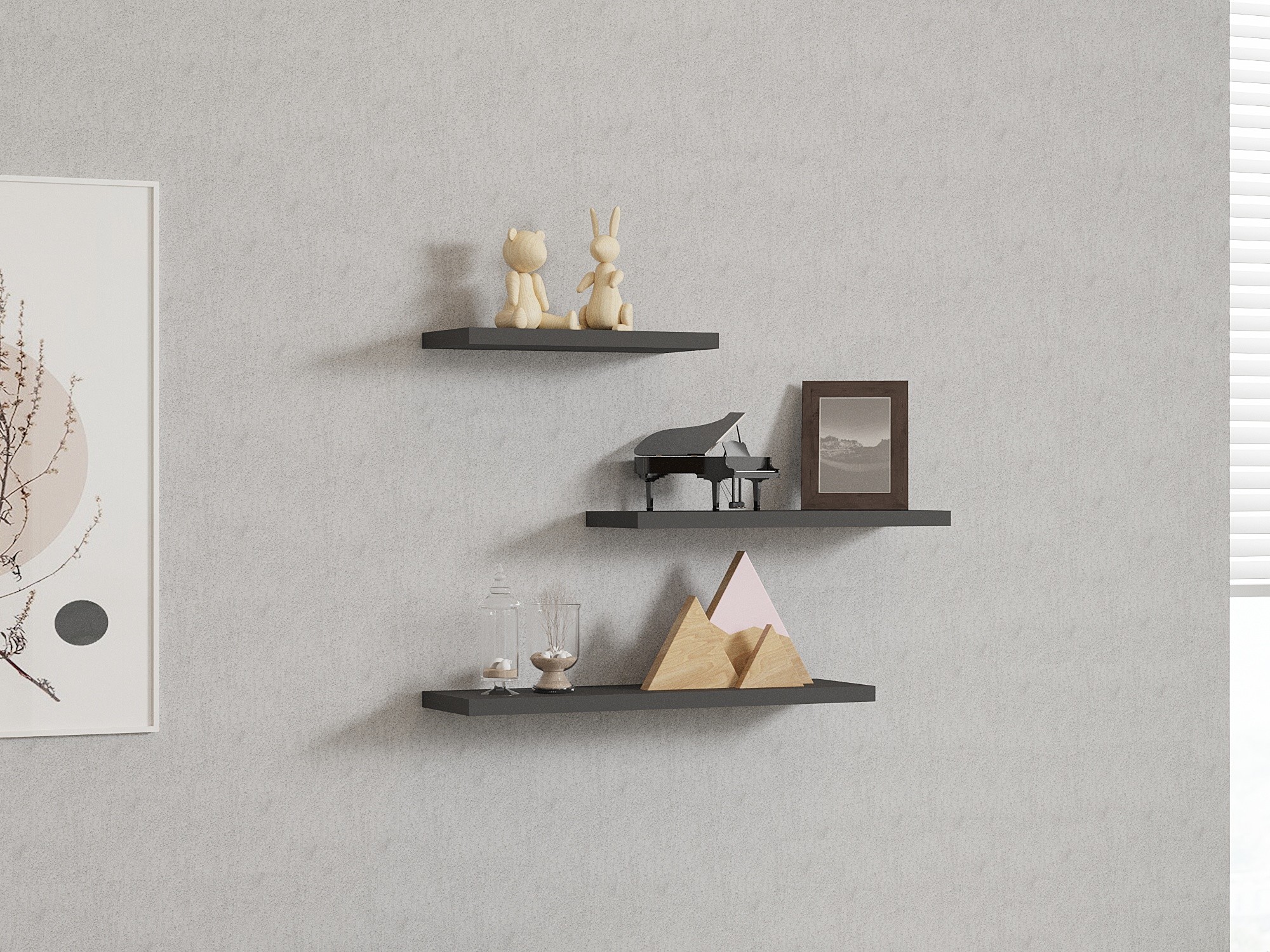 Polica Leila – Antracitová