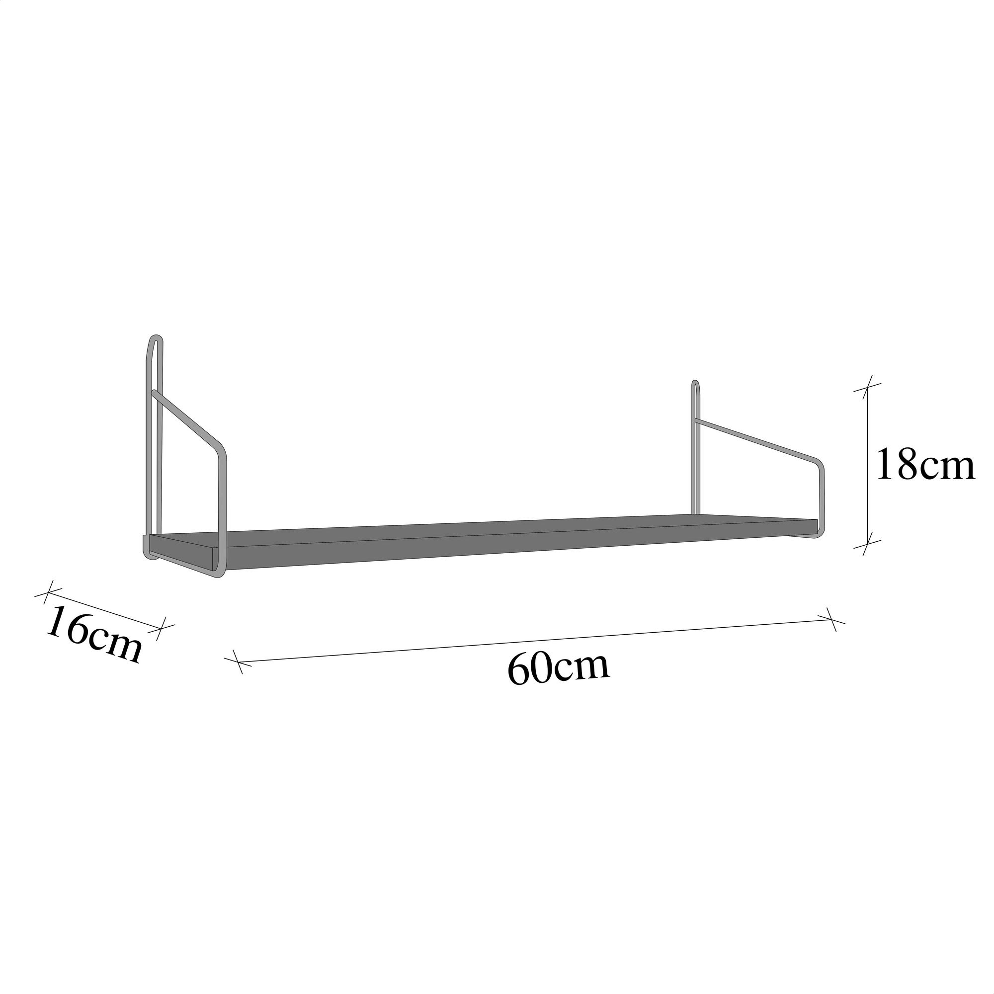 Nástenná polica Duvar 60 cm Extra