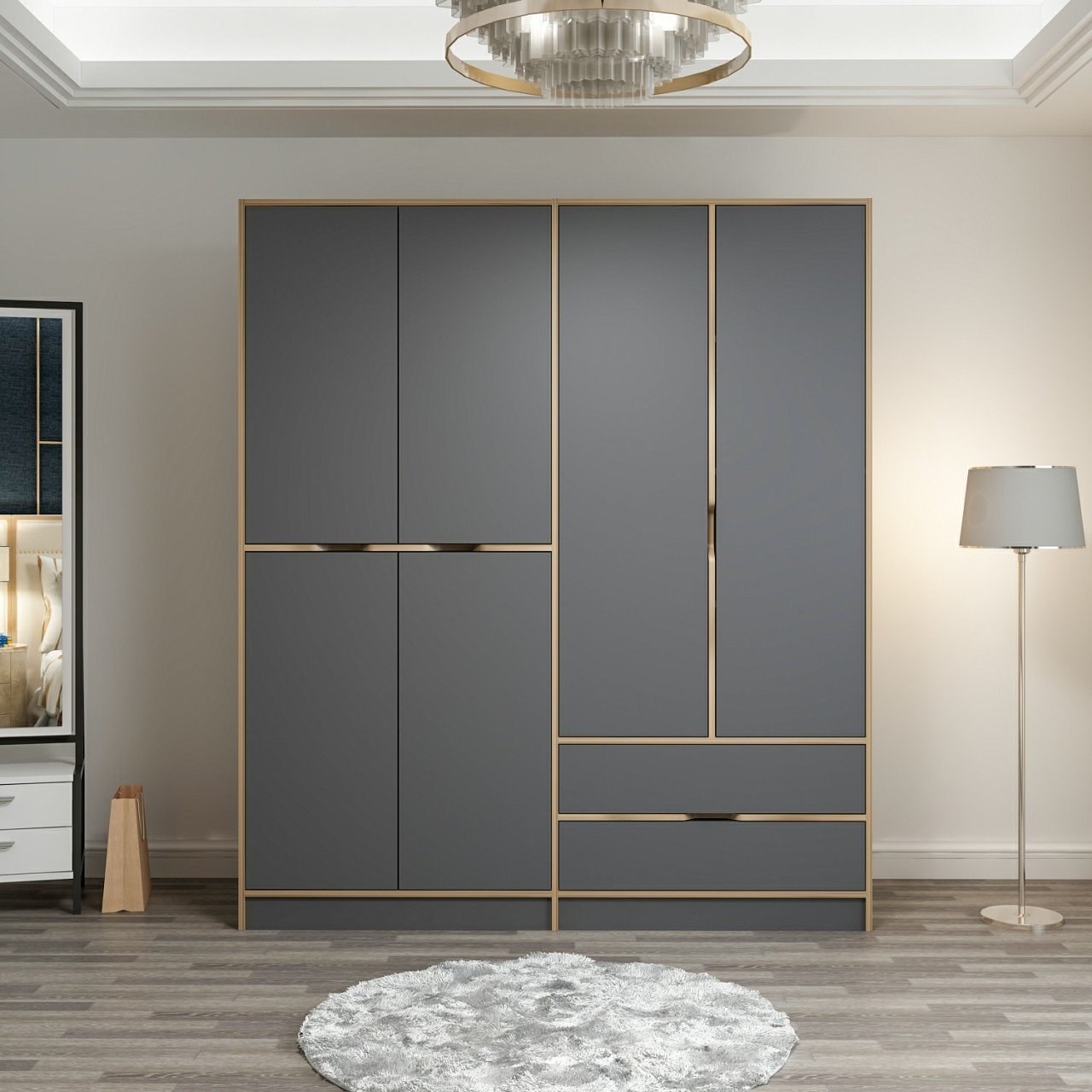 Šatní skříň ELINA 185x208x52 cm – Dore / 7199 ASIRGROUP