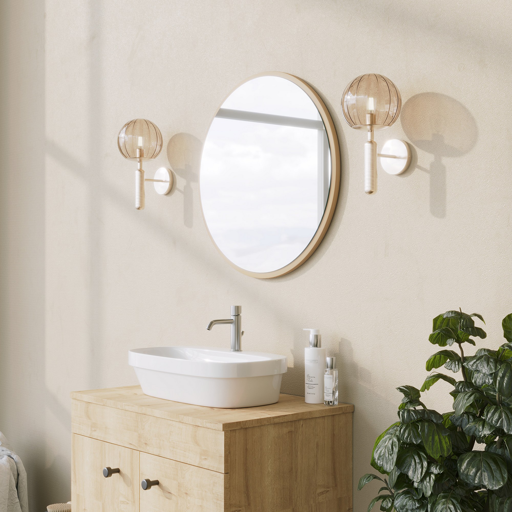 Zrkadlo Okrúhle – Zafírový dub