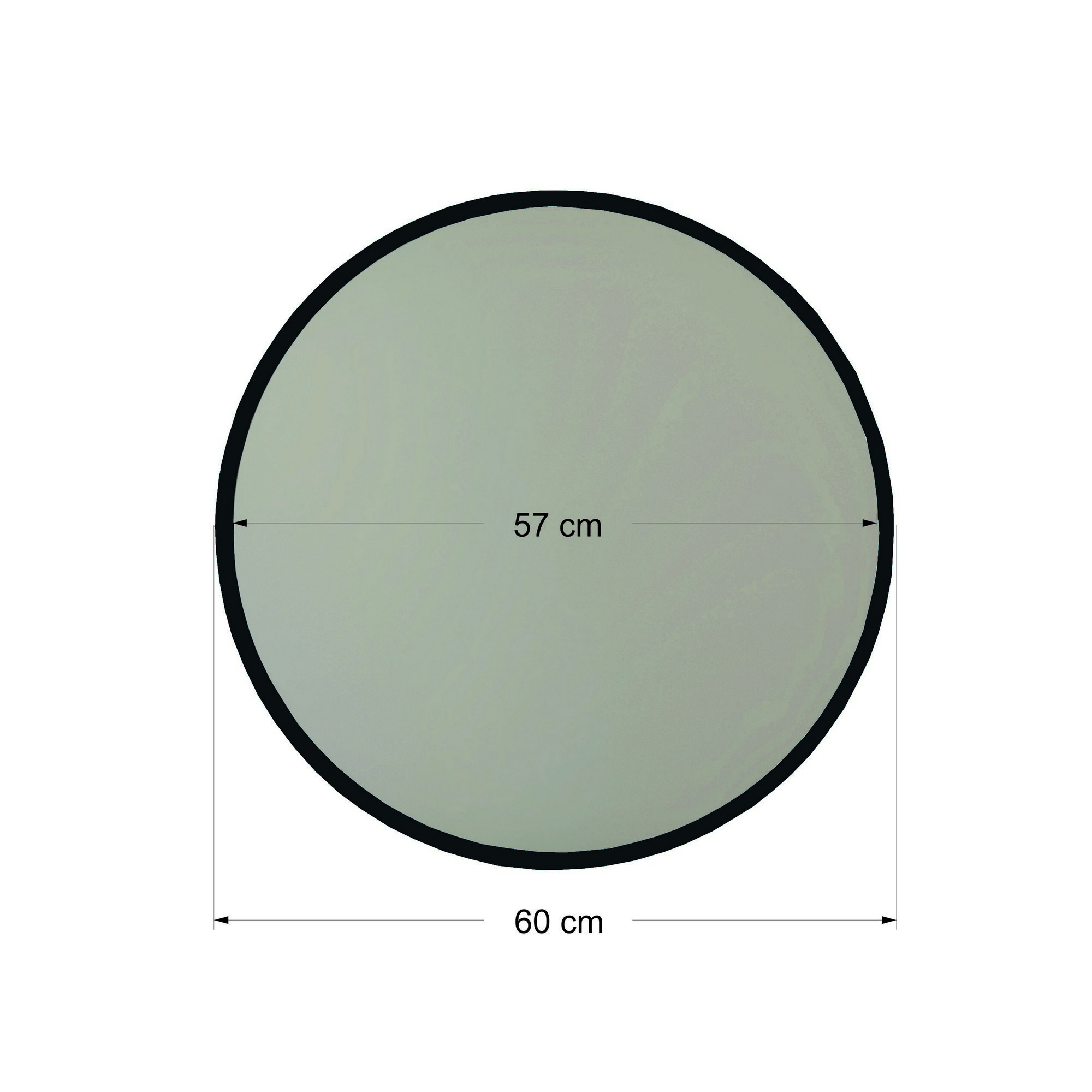 Zrkadlo Yuvarlak Ayna Siyah A711