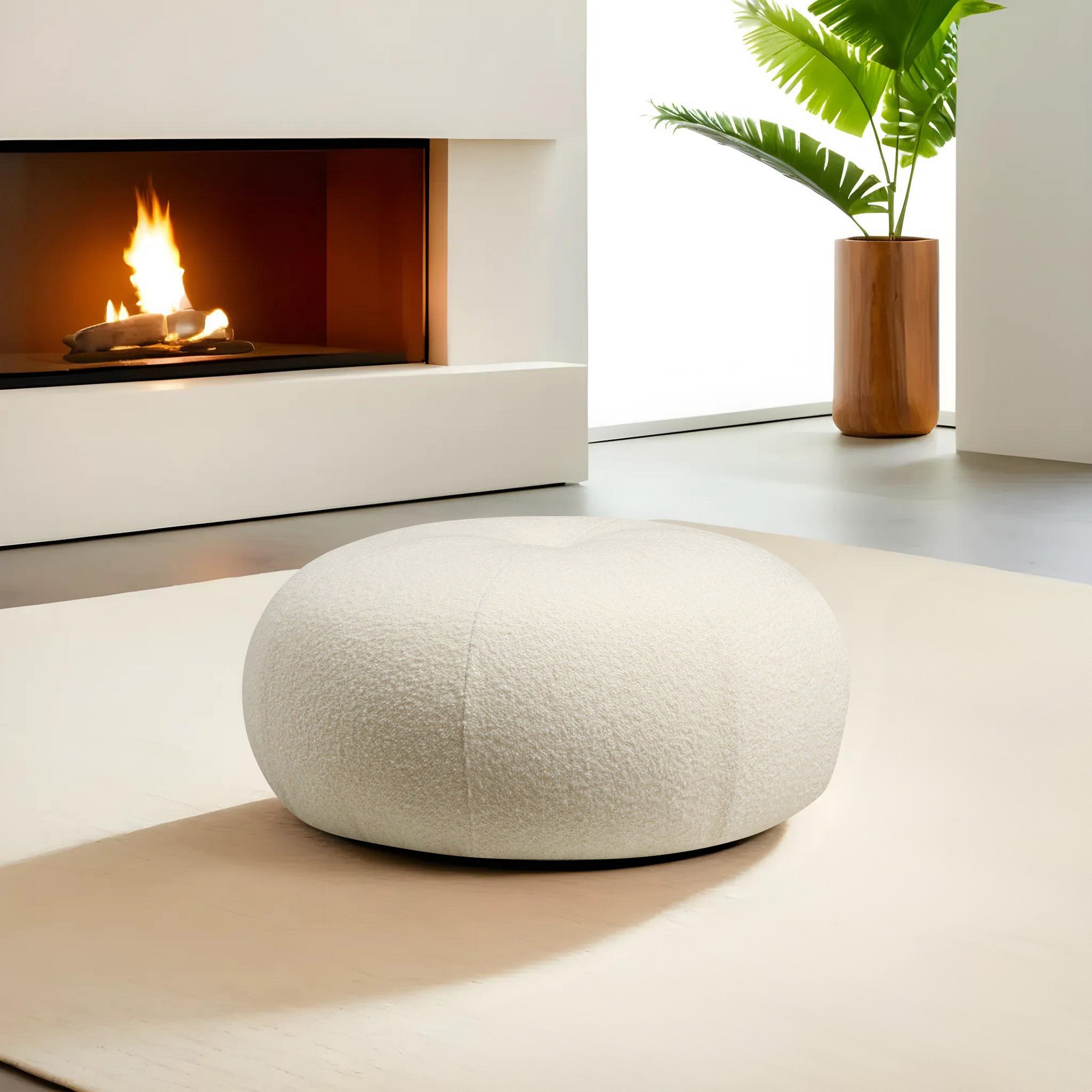 Taburet Tina – Biela Bouclé