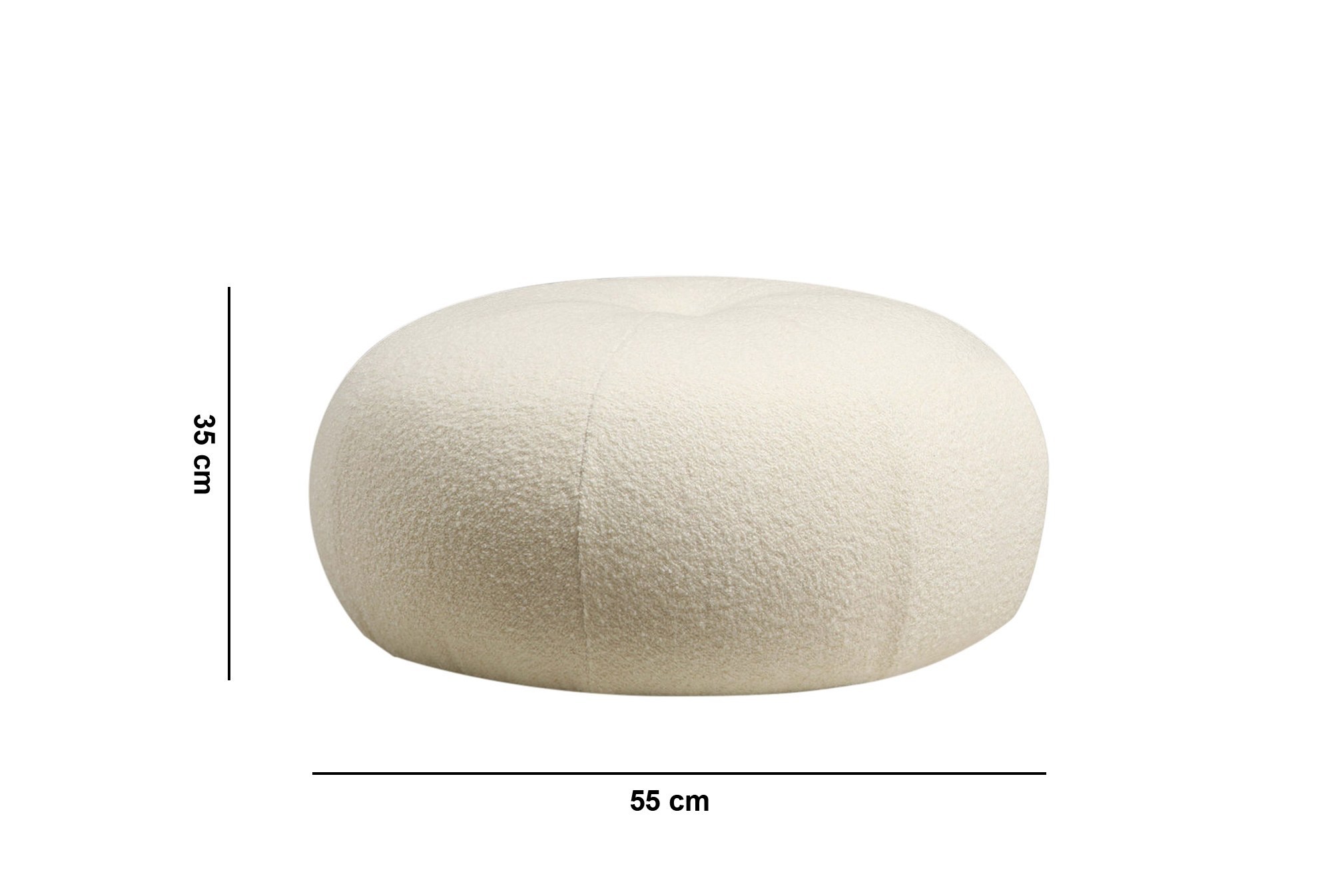 Taburet Tina – Biela Bouclé