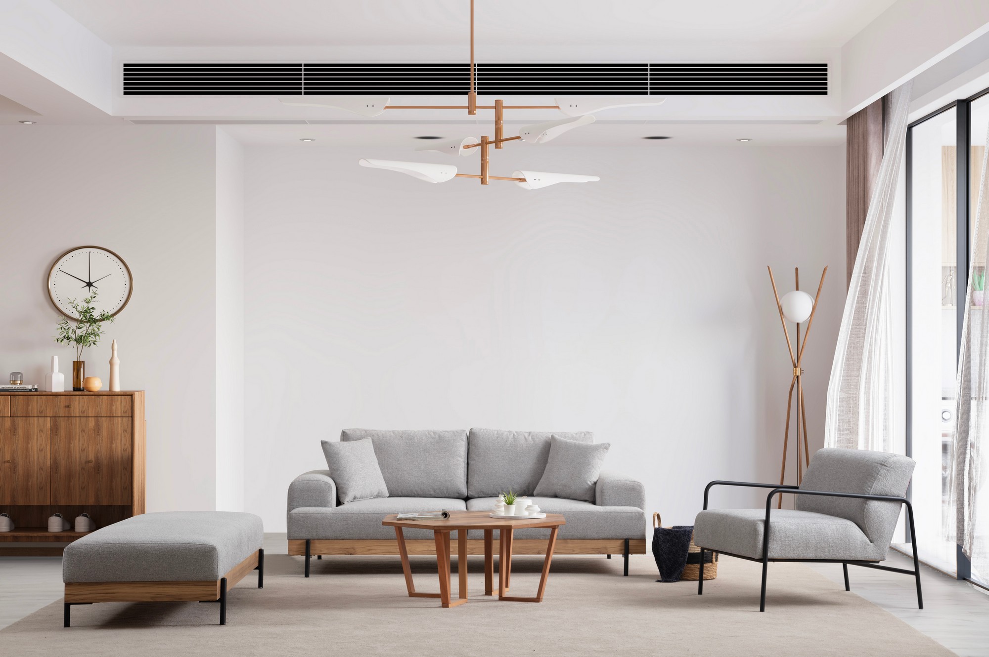 Pohovka trojmístná ETI Oak 3 Seater -Grey ASIRGROUP (foto 2)