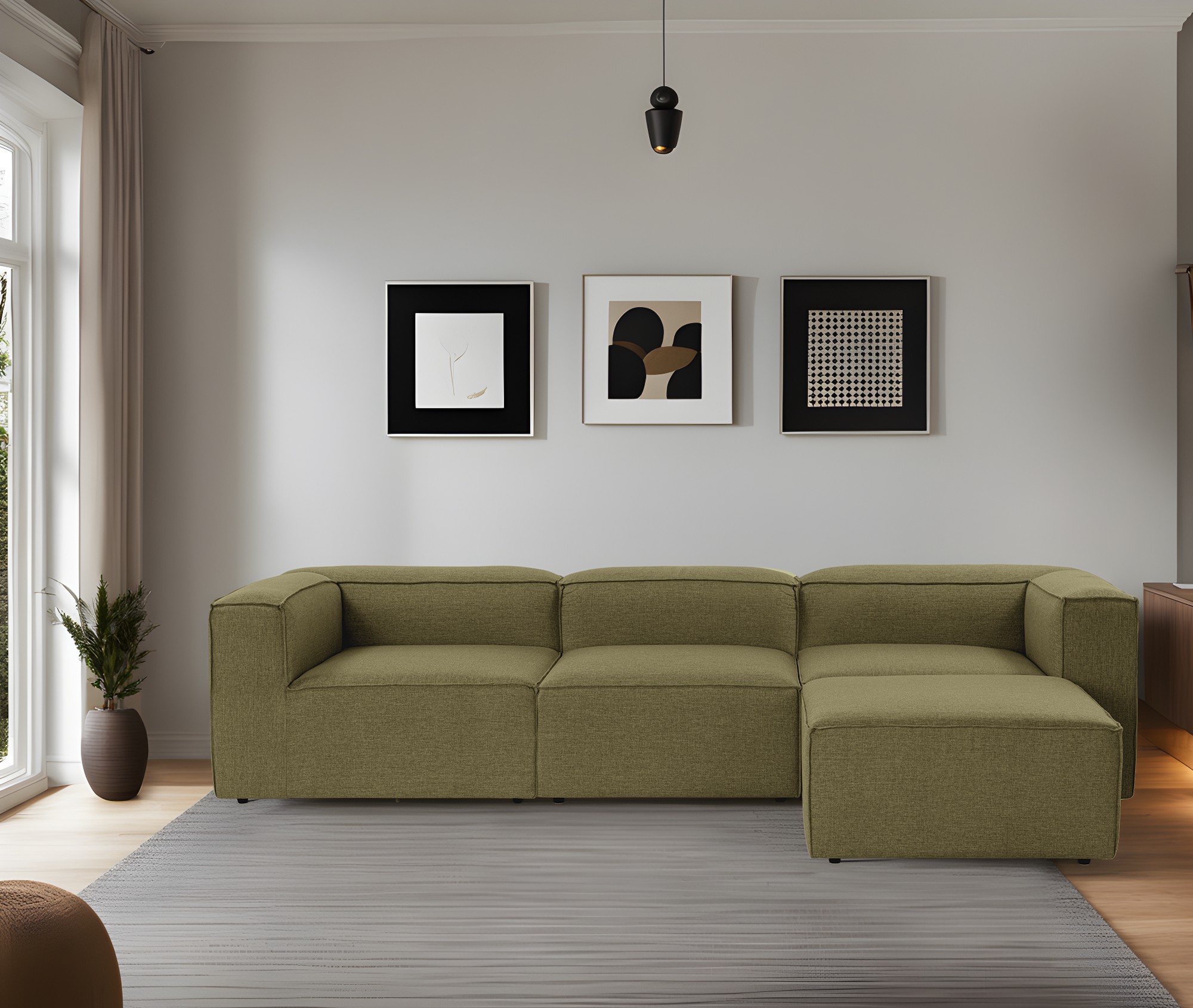 Rohová sedačka Fora – Zelená