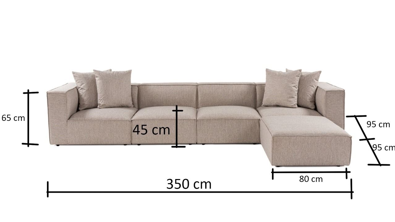 Rohová pohovka SORA (L1-O1-O1-1R-POUFFE ) ASIRGROUP (foto 996)