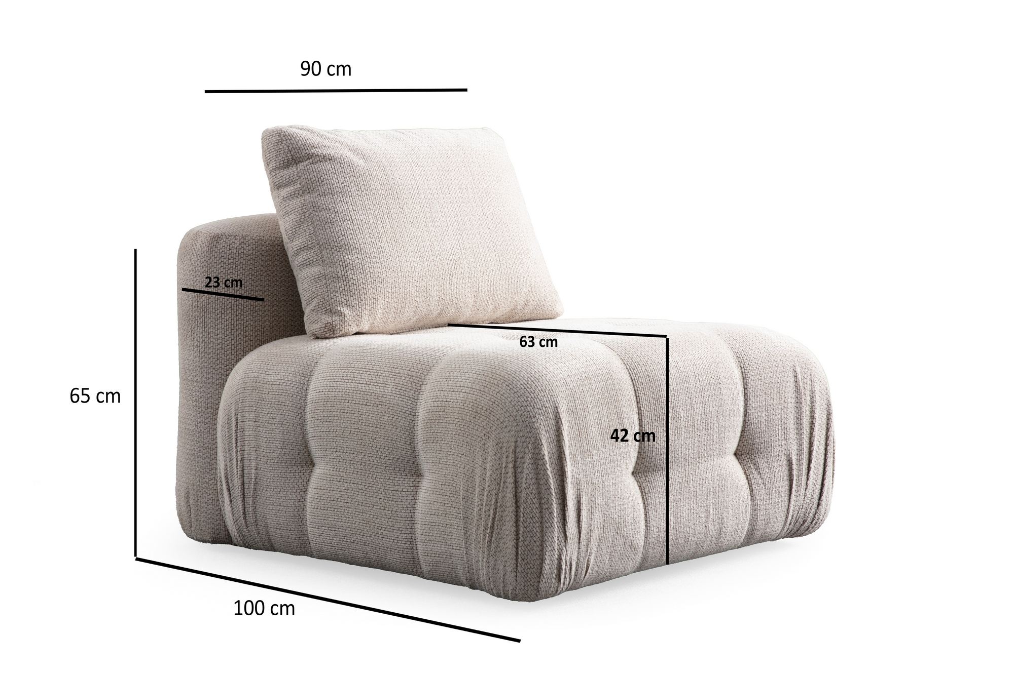 Rohová pohovka AMARIS 3 Seater With Pouffe ASIRGROUP (foto 11)