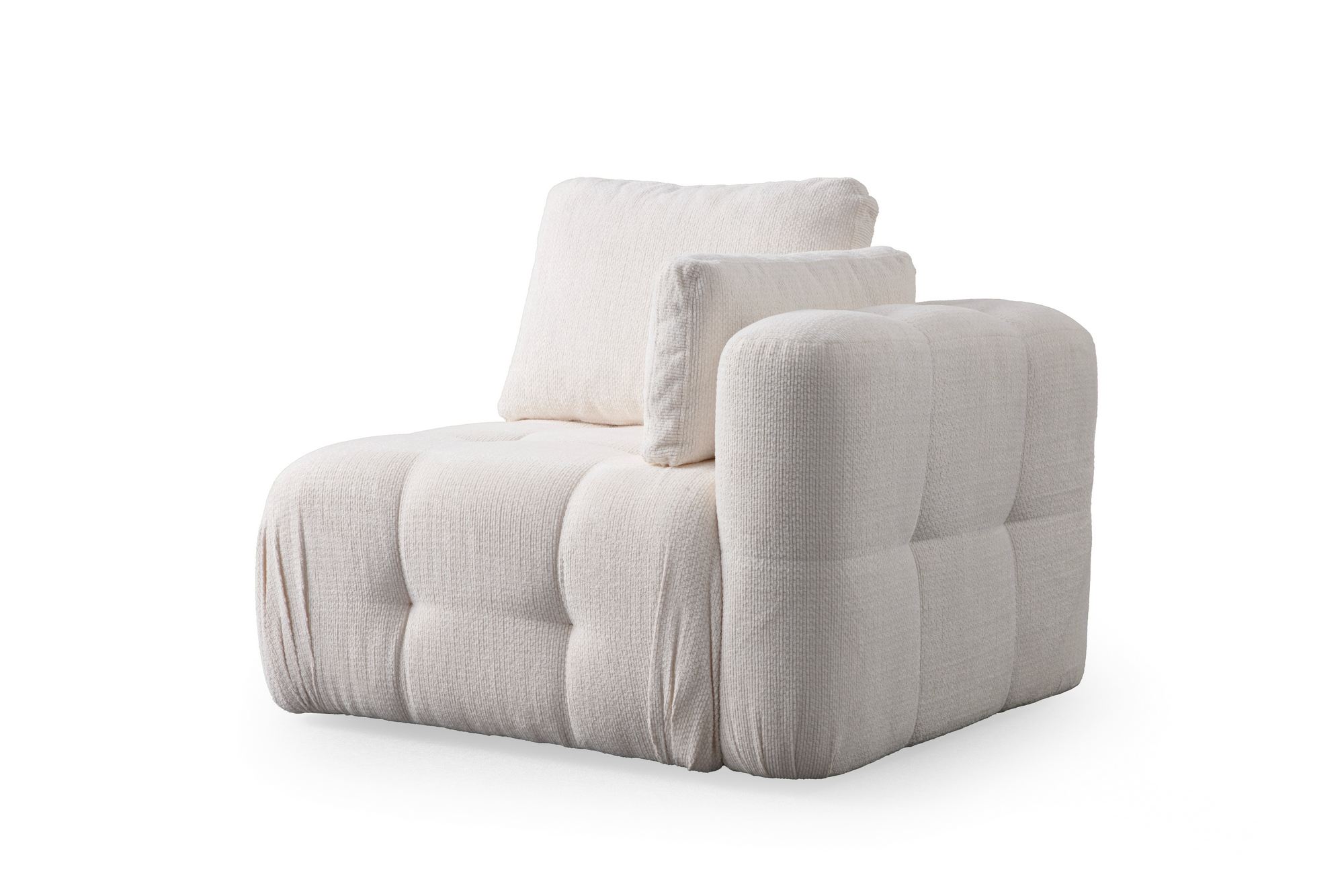 Rohová pohovka AMARIS 2 Seater With Pouffe -White ASIRGROUP (foto 5)