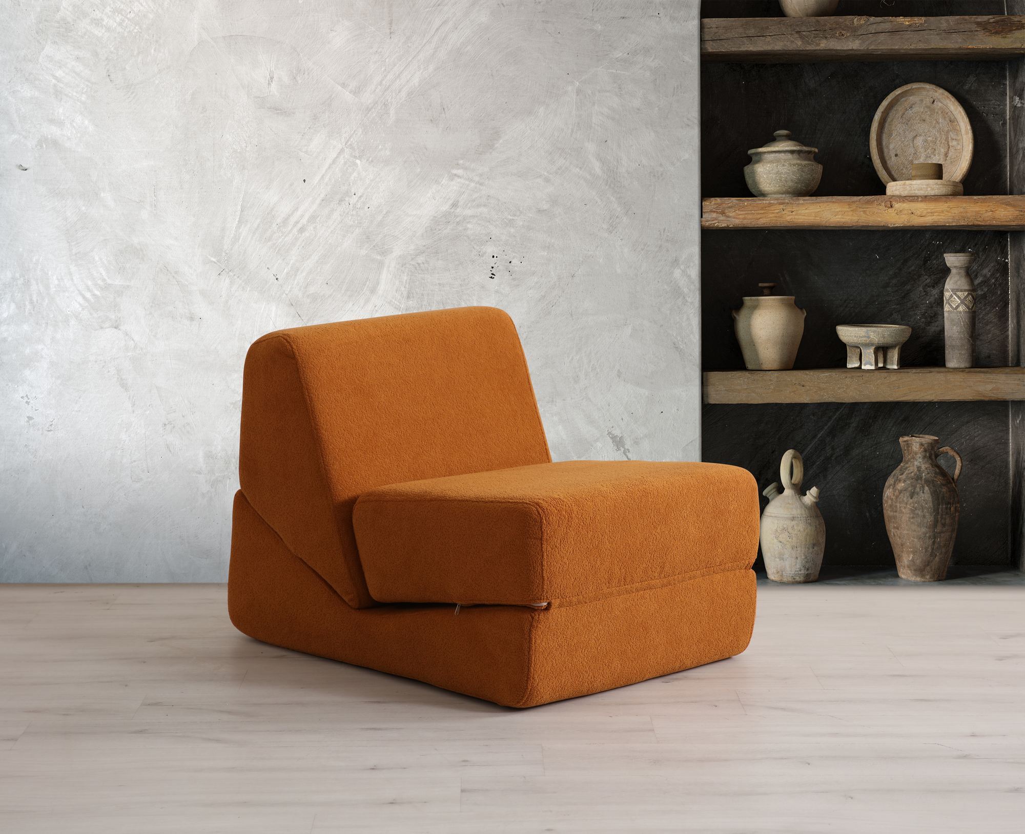 Kreslo Origami Convertable – Matná oranžová