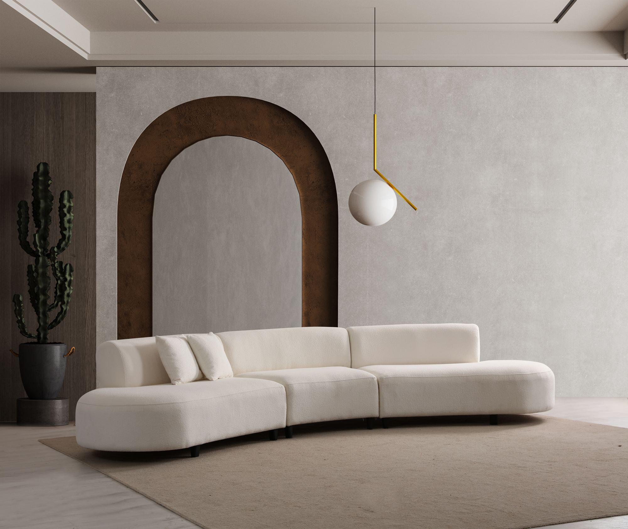 Rohová sedačka Pars Cream (L1 + 01 + 1R) – v2