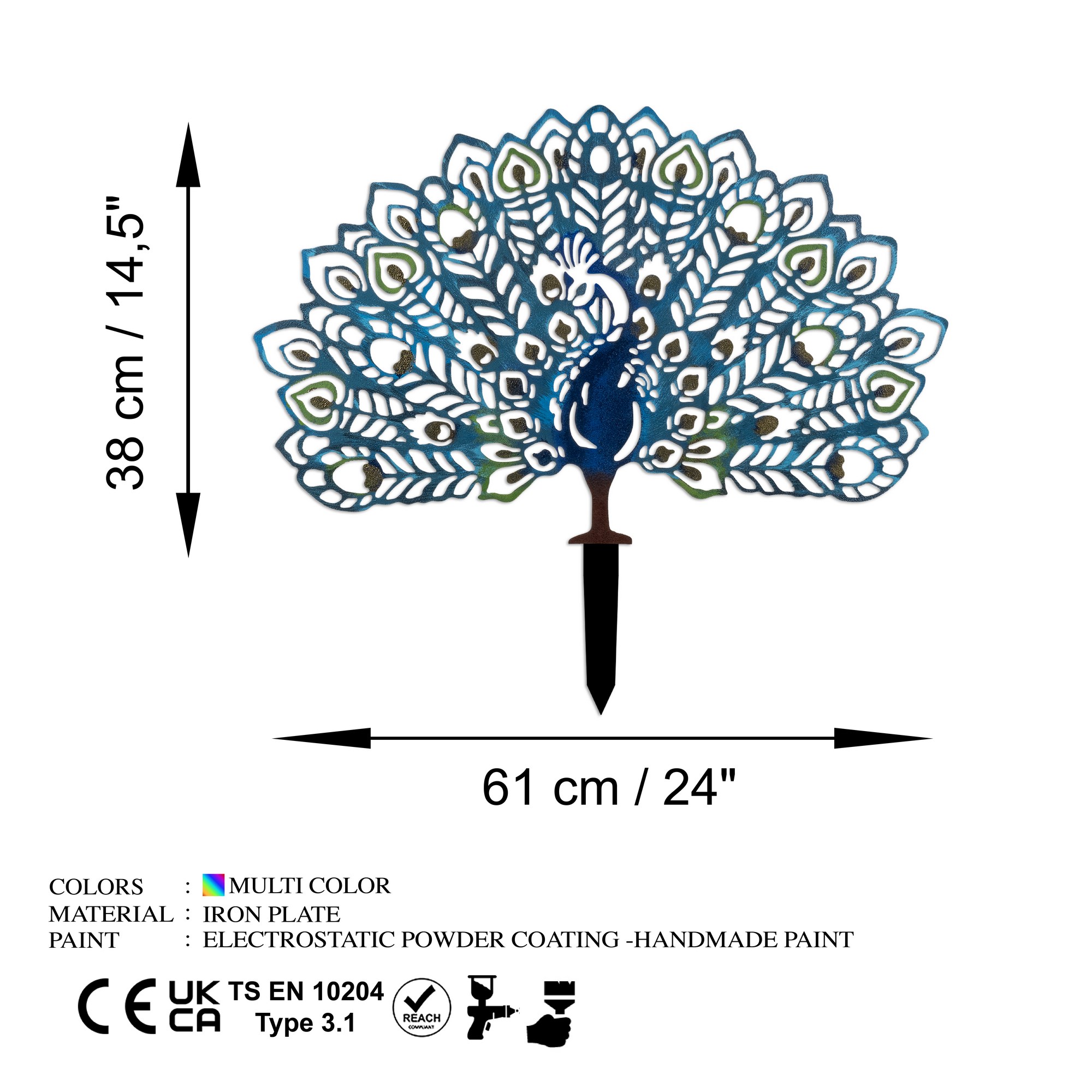 Zahradní dekorace PEACOCK v2 ASIRGROUP (foto 6)