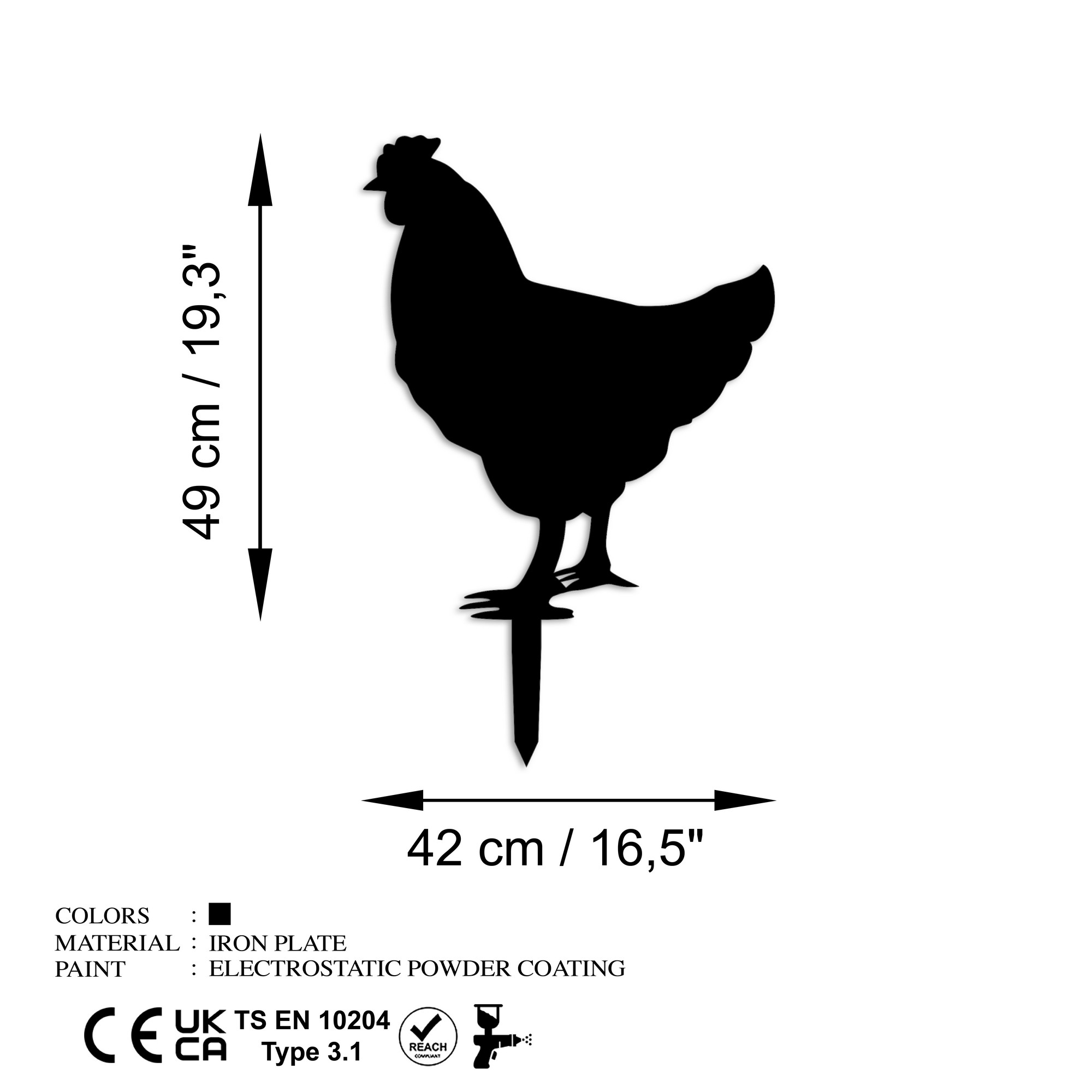 Zahradní dekorace CHICKEN ASIRGROUP (foto 6)