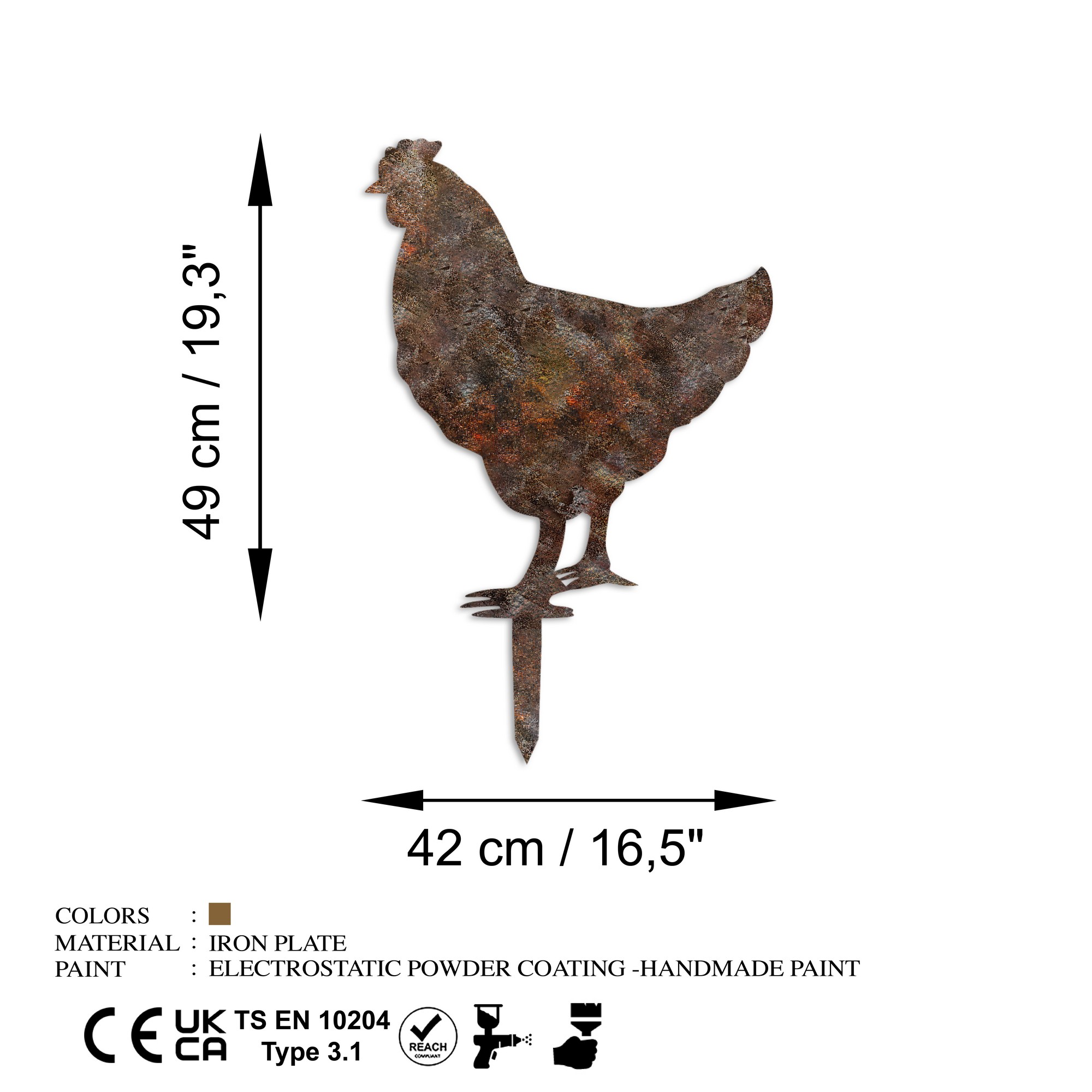 Zahradní dekorace CHICKEN ASIRGROUP (foto 708)