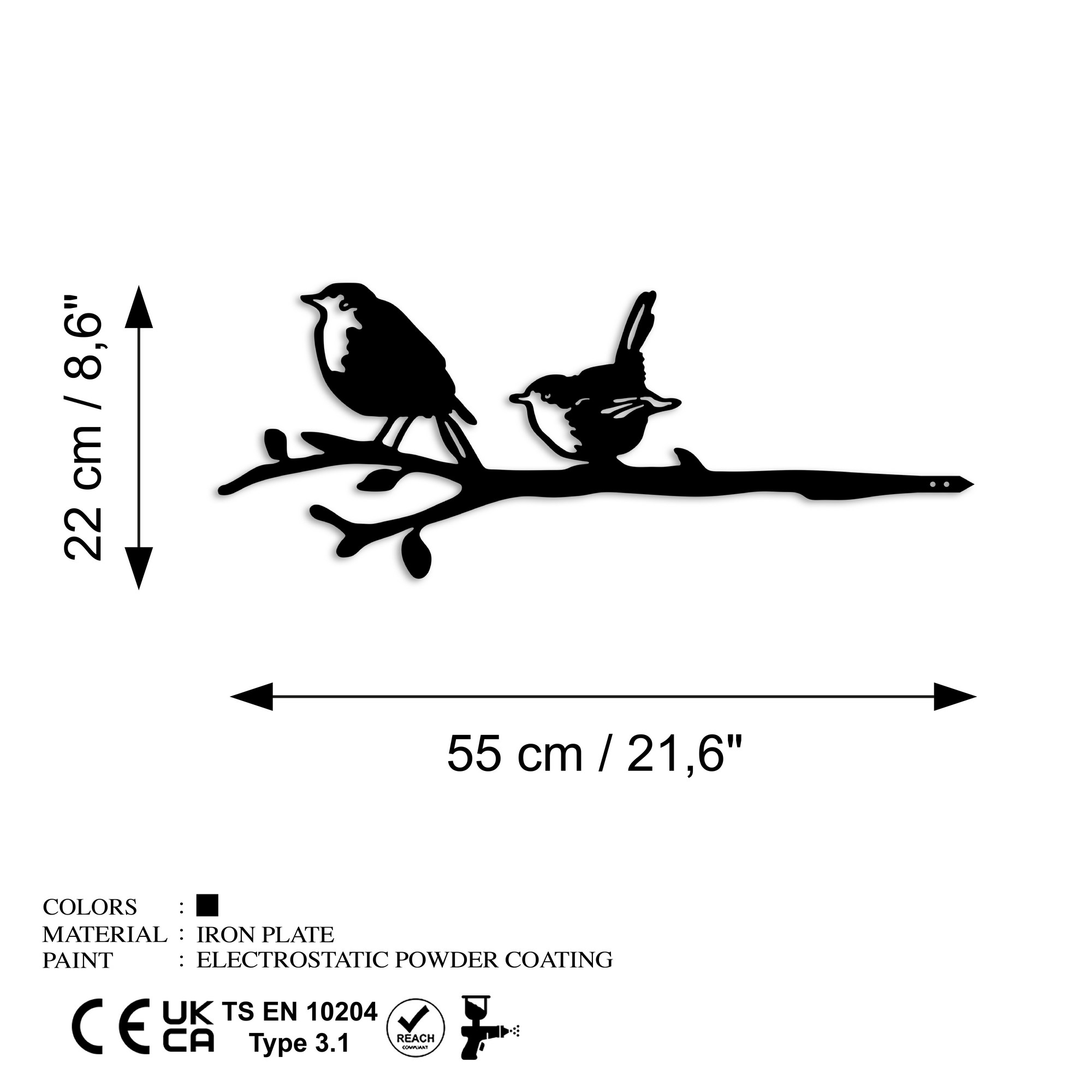Zahradní dekorace BIRD On The Branch 03 ASIRGROUP (foto 6)