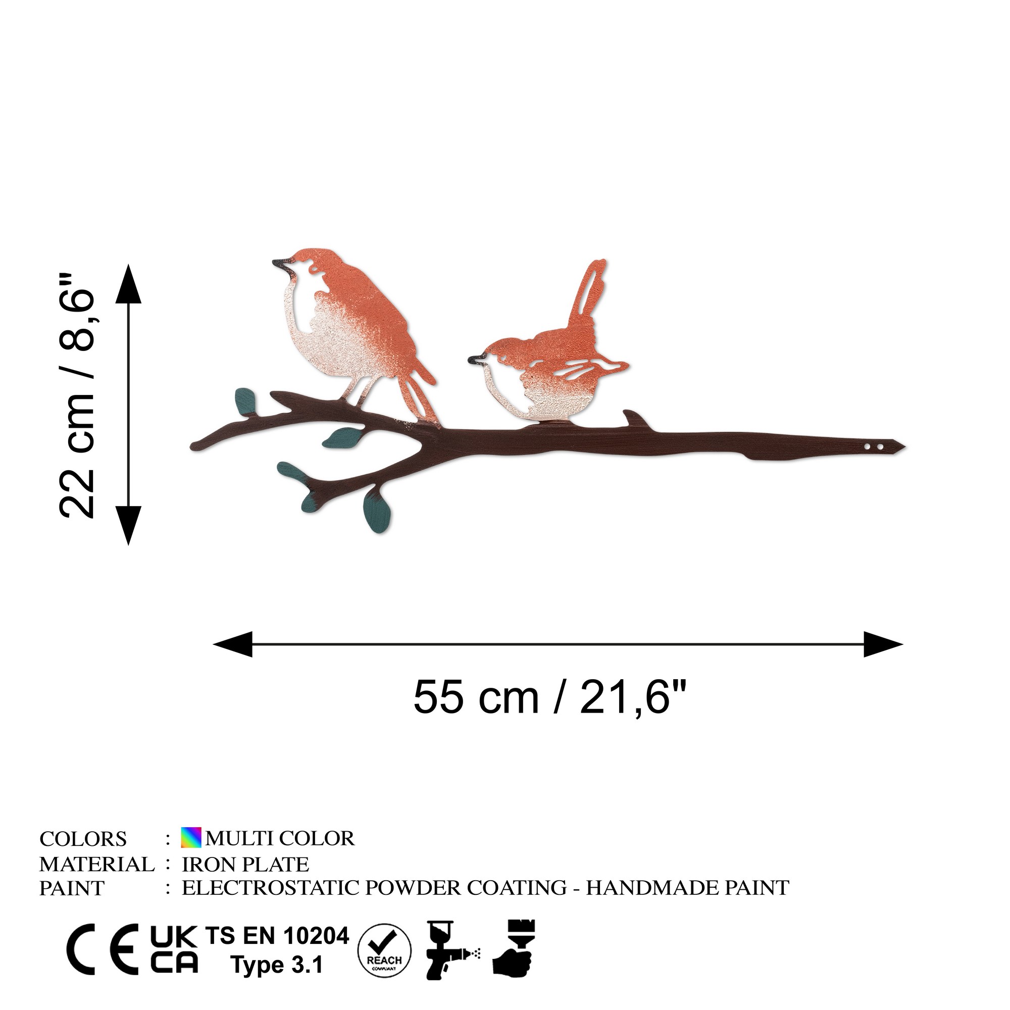 Zahradní dekorace BIRD on the branch 23 ASIRGROUP (foto 6)