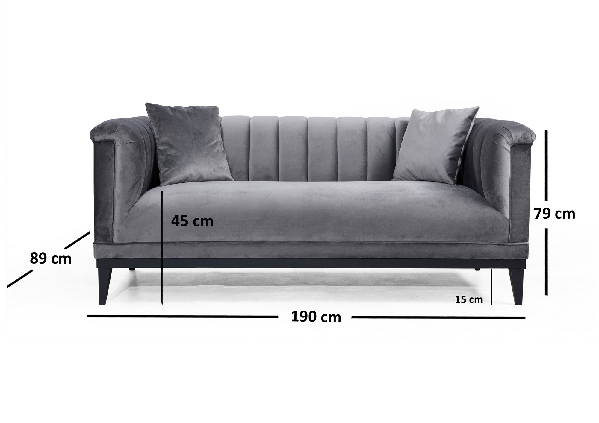 Dvojpohovka Trendy – Tmavosivá