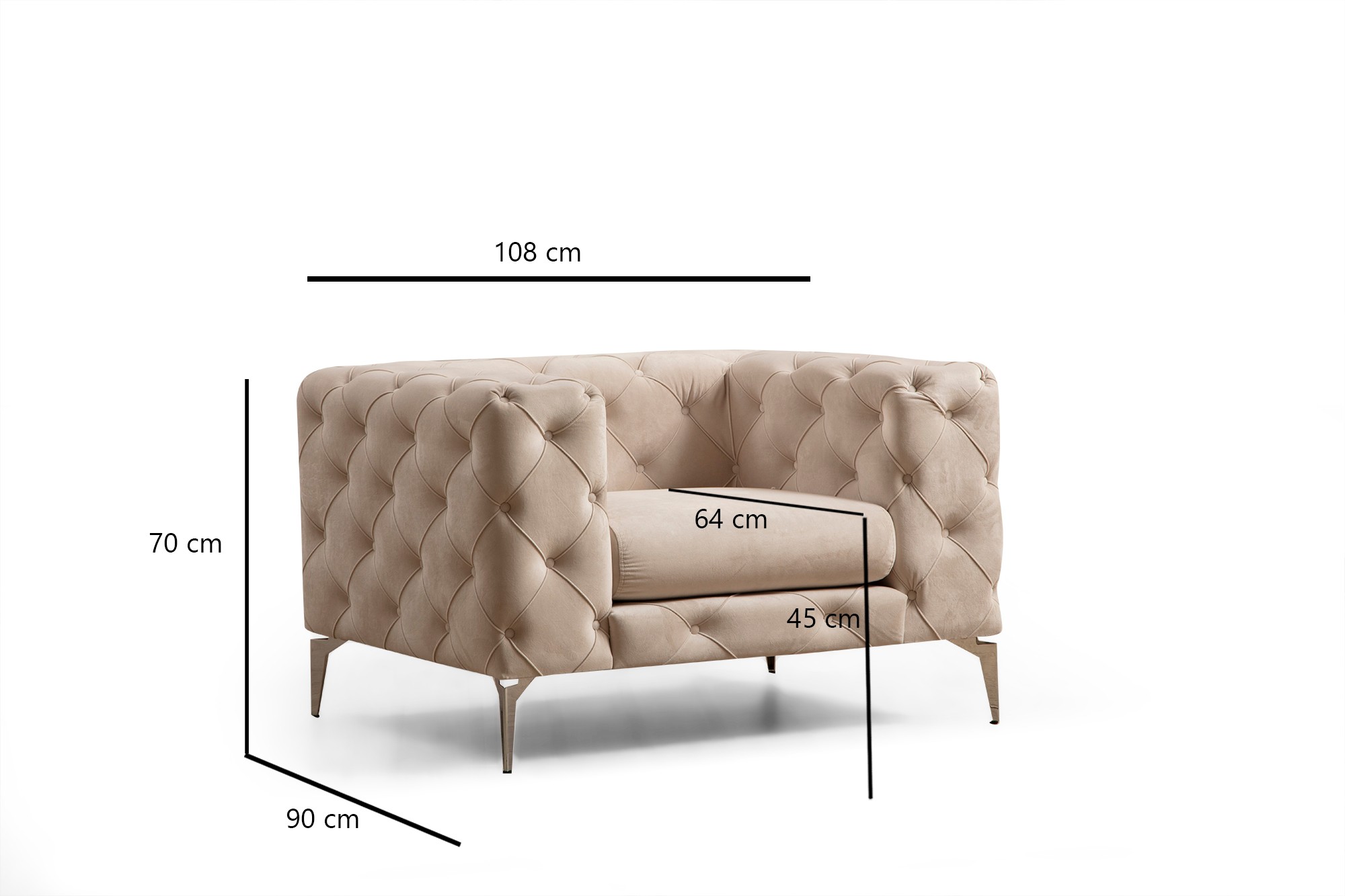 Kreslo Como – krémové