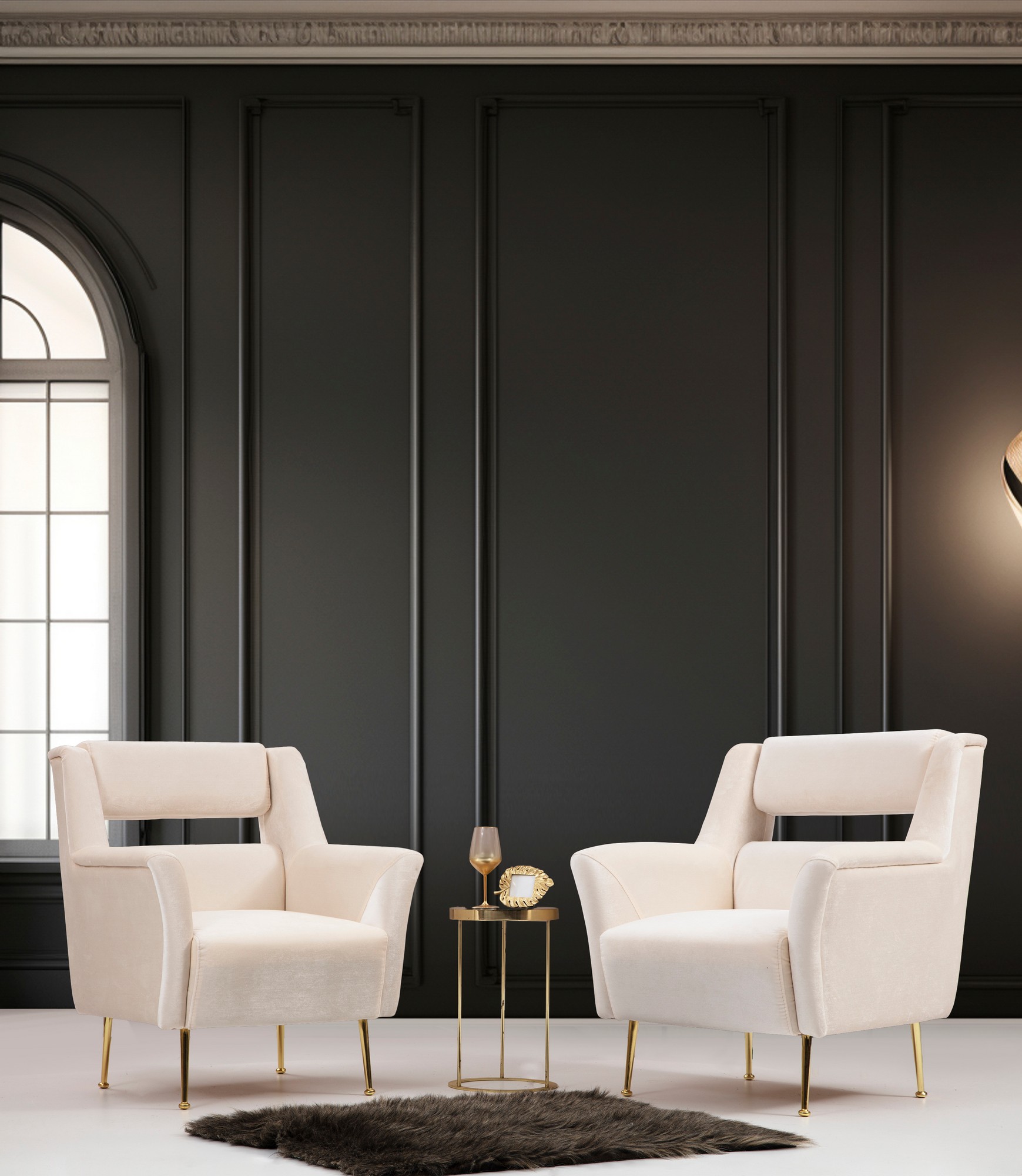 Kreslo Mira - krémové