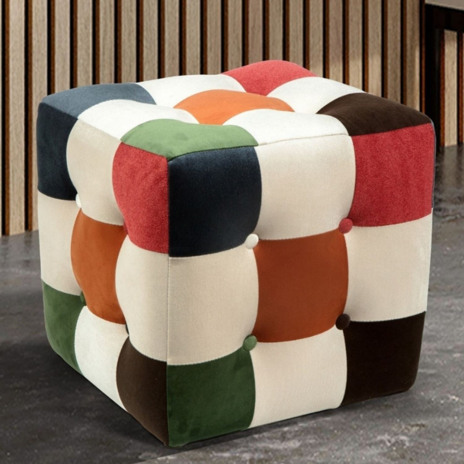 Taburet Patchwork - farebný