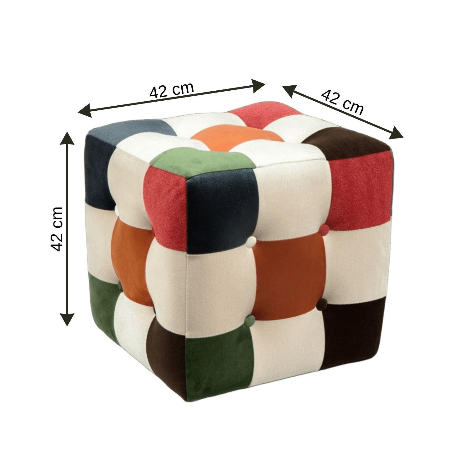 Taburet Patchwork - farebný
