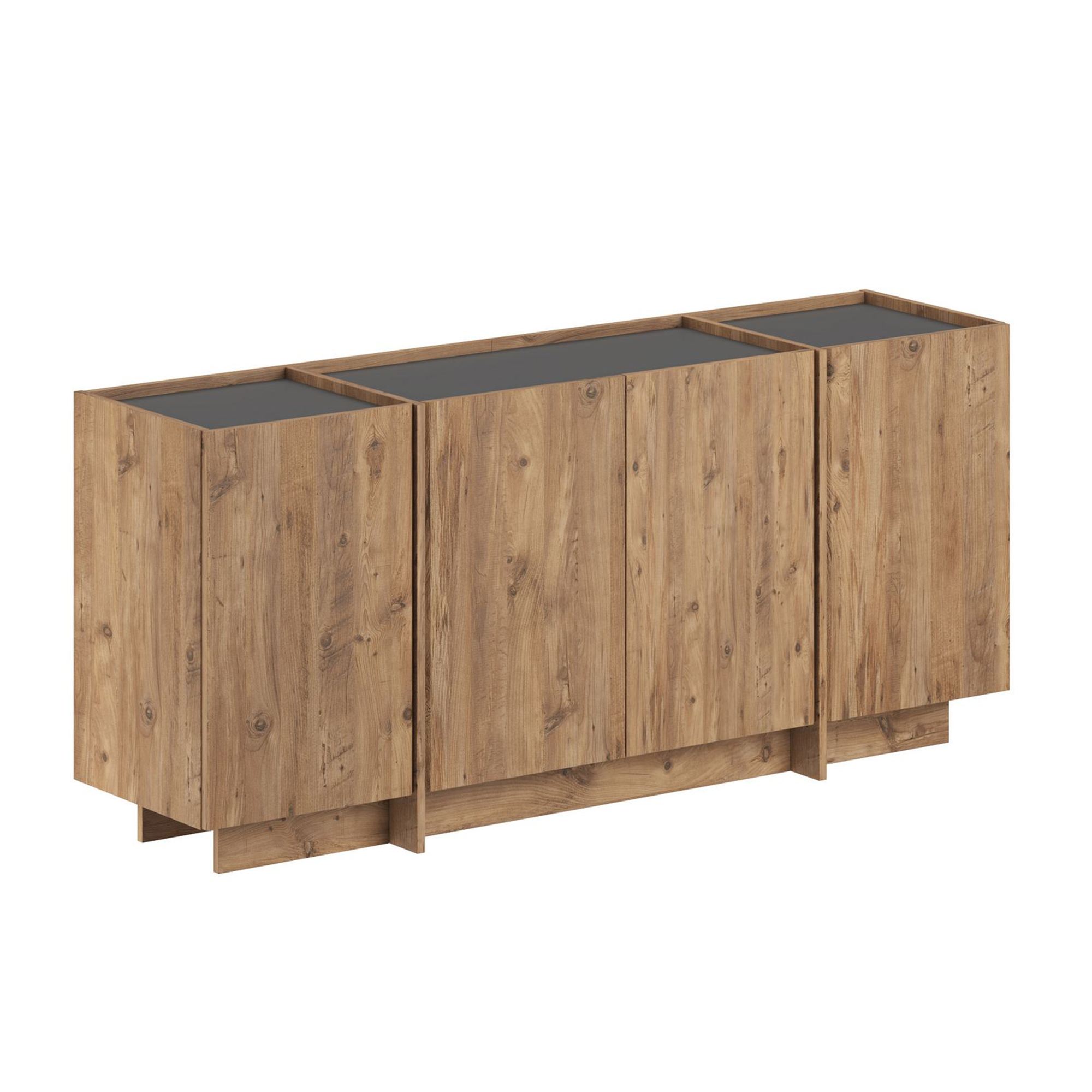 Komoda Dorma – Atlantická borovica, Antracit