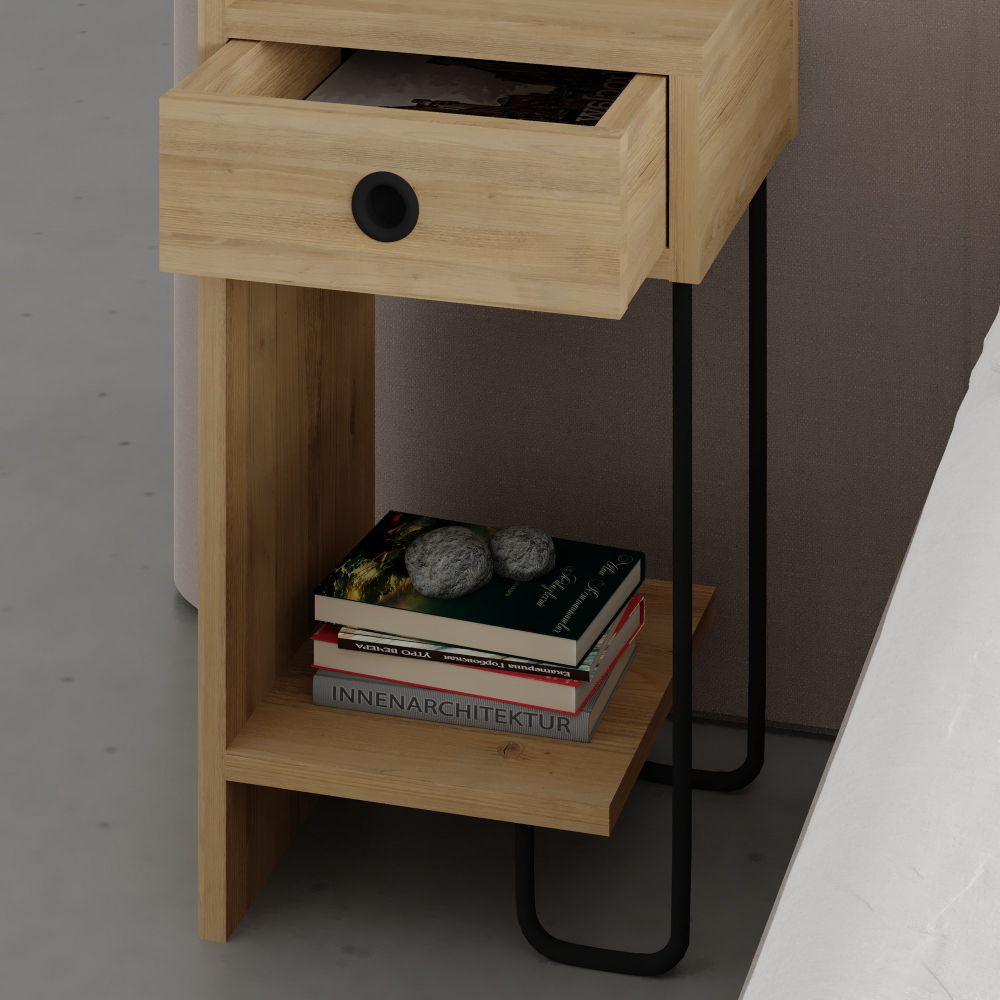 Noční stolek SIRIUS Oak v2 ASIRGROUP (foto 3)